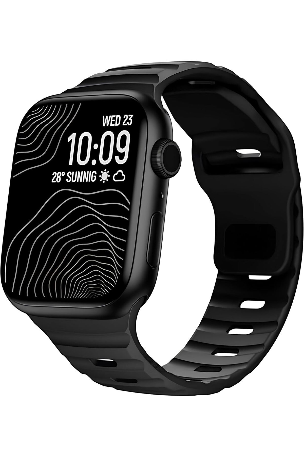 STOREMAX htpshopmx Watch URUCHI Yumuşak Silikon Su Geçirmez Watch Band, Watch Ultra Kordonları ile uyumlu