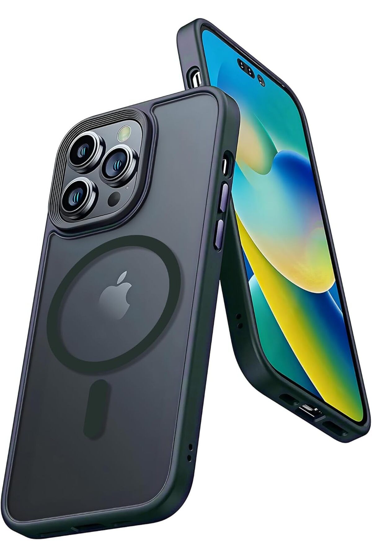STOREMAX glpzr Iphone 13 Pro İçin Magsafe ile Uyumlu Kenarları 1.Kalite Silikon Arkası Parmak İzi Bırak