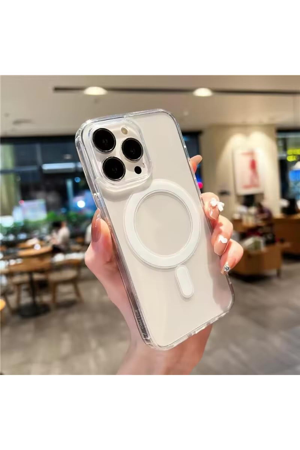STOREMAX bystoreby AKSESUAR iphone 16 Pro Max (6.9) inç ile Uyumlu Kablosuz Şarj Destekli Şeffaf Kılıf-