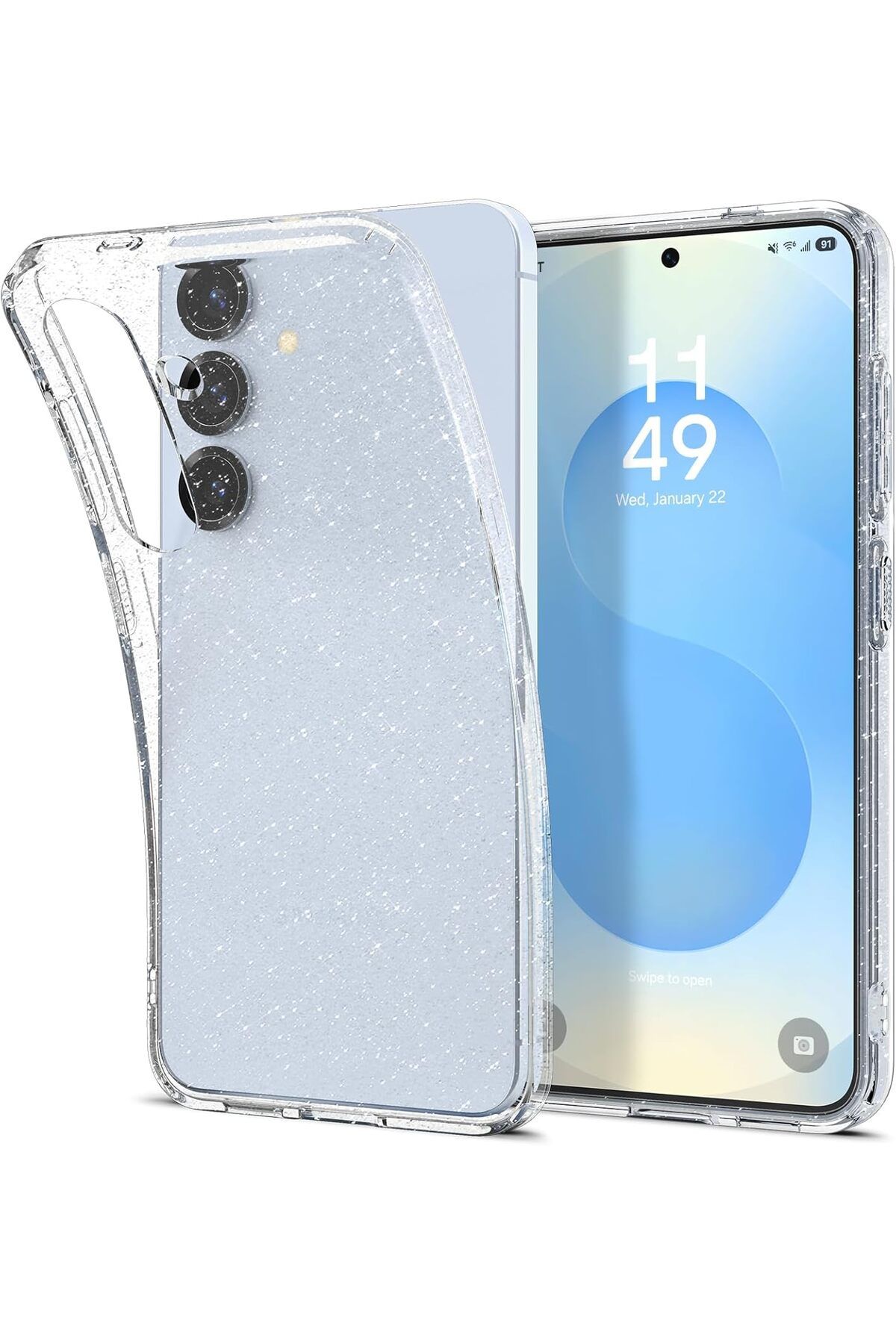 STOREMAX nffashopm Galaxy S25 Plus Kılıf Liquid Crystal Glitter Crystal Quartz - ACS08976 storestarx 105135