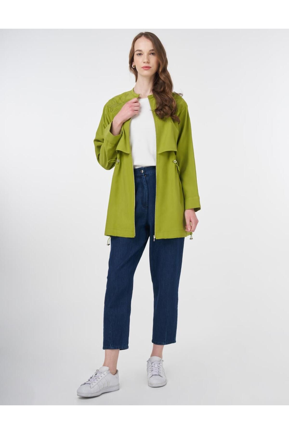 KYR-Adjustable Modal Tunic at the Waist Golden Lime 2