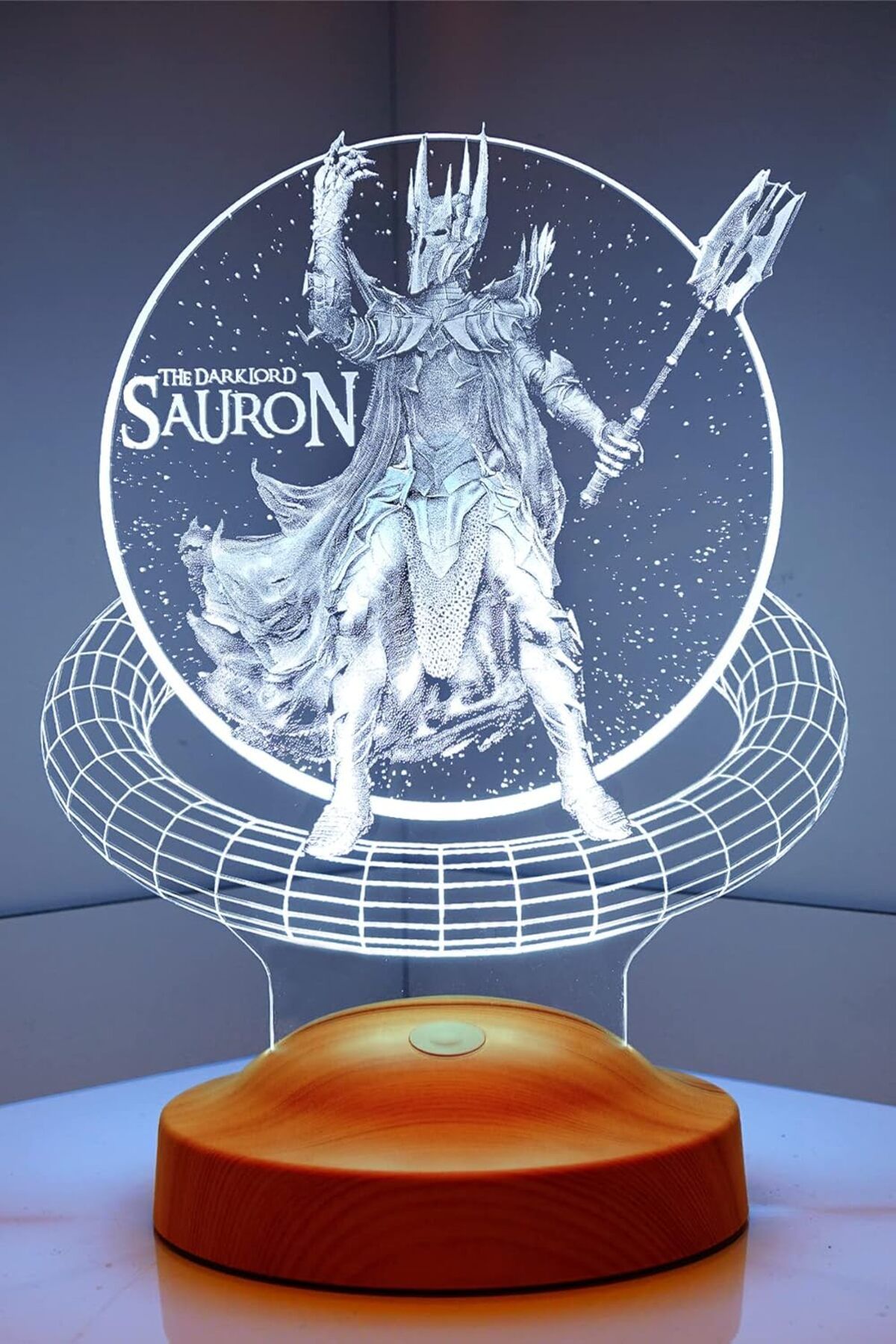 yenibagshop 3D Yüzüklerin Efendisi Hediyesi Sauron 3 Boyutlu Led Lamba