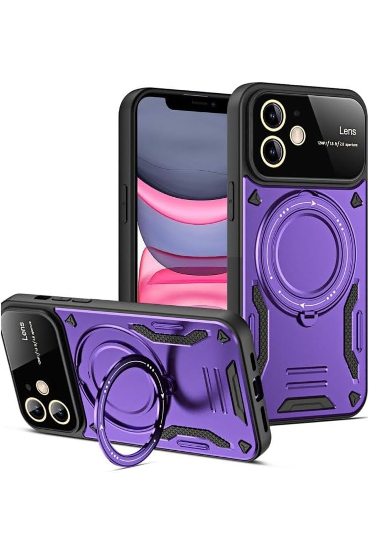 STOREMAX nffashopm iPhone 11 Kılıf Cosanta Kılıf Standlı Kılıf Kamera Lens Koruyuculu Sert Silikon Kı