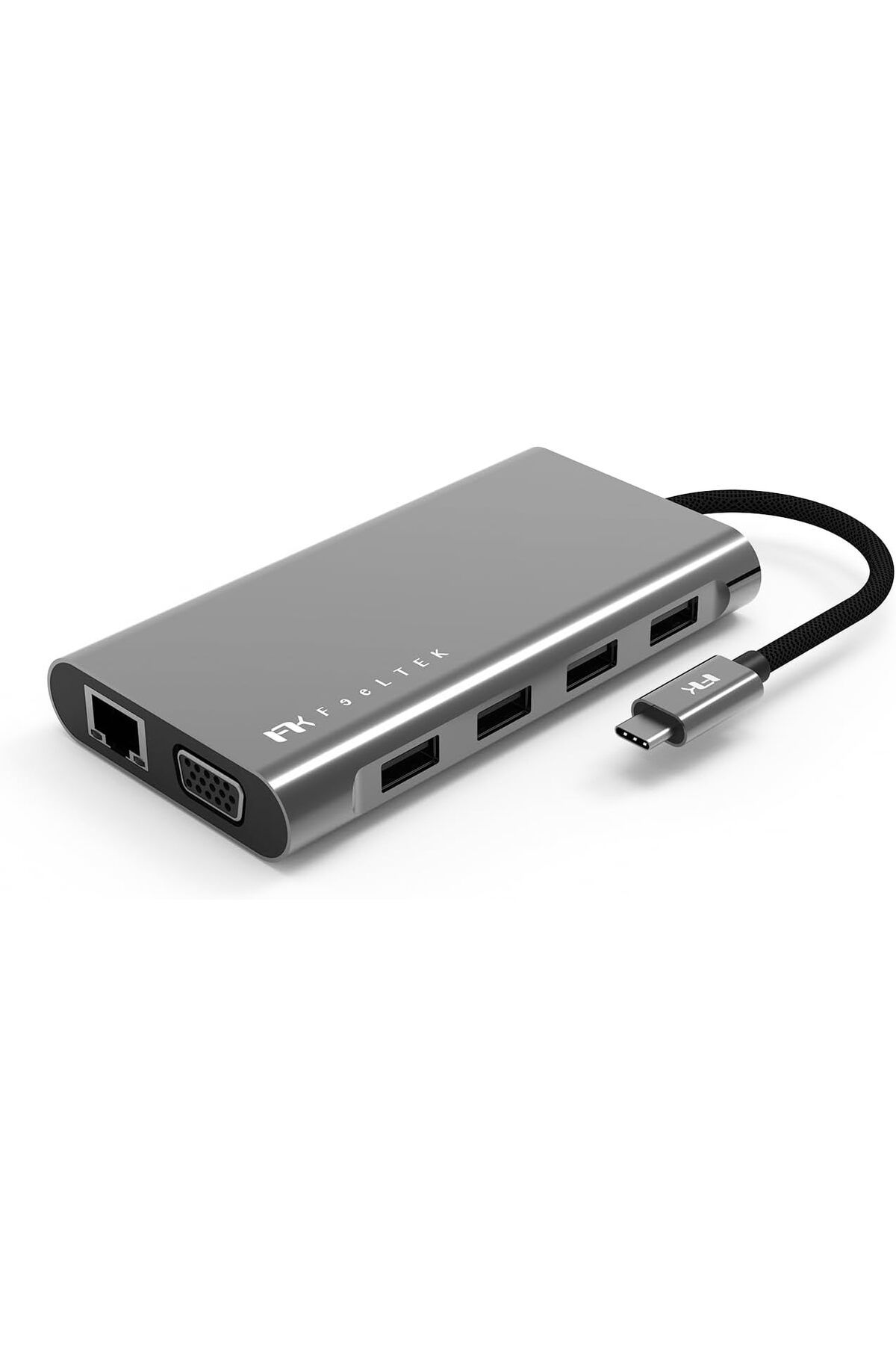 STOREMAX glpzr Type-C Adaptör USB Çoğaltıcı HDMI-VGA Ethernet Dönüştürücü 2XHDMI 4K Full HD Gri tr