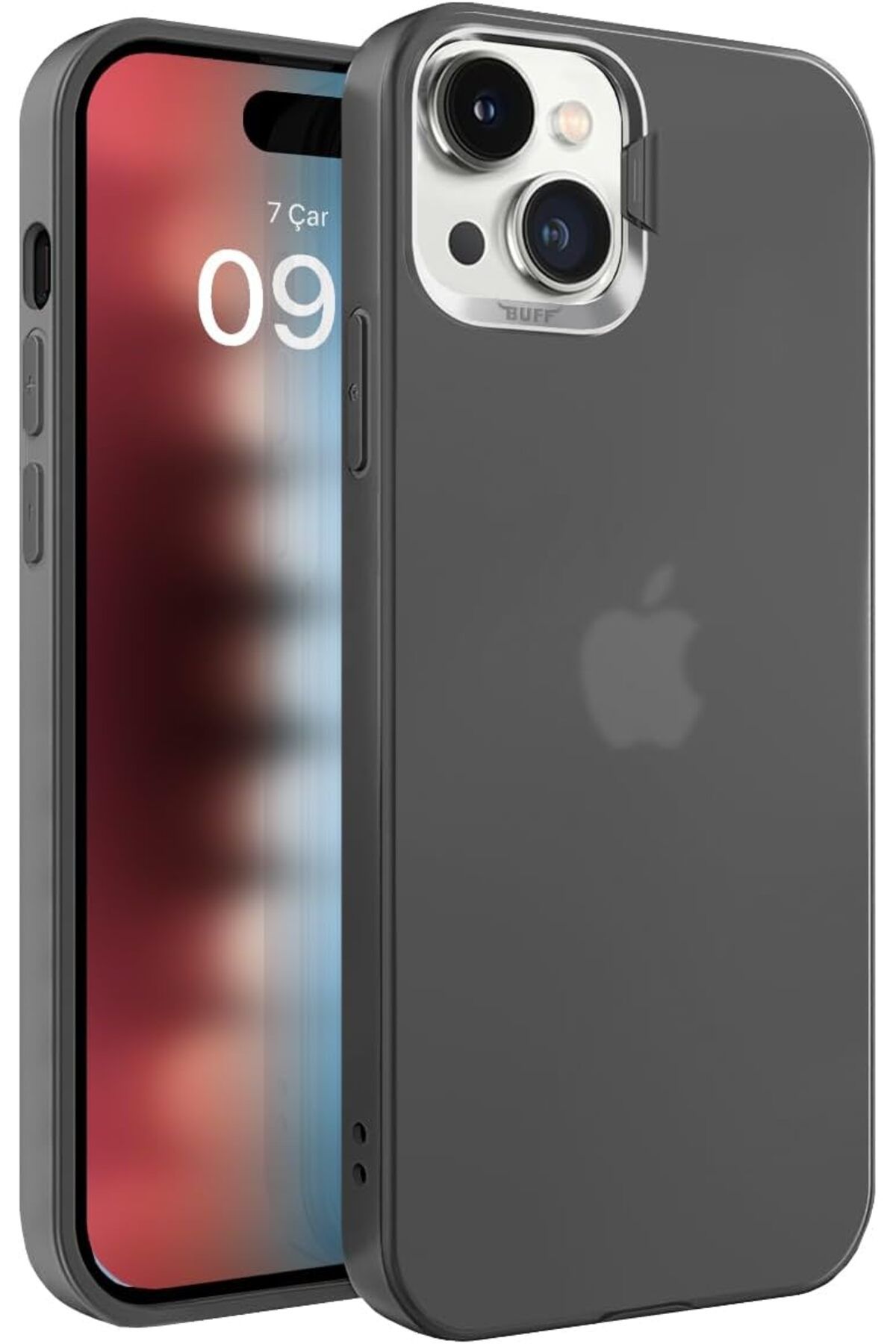 STOREMAX htpshopmx LABS iPhone 15 ile Uyumlu New Corner Kamera Kapaklı Standlı Kılıf (Siyah) str http 1092