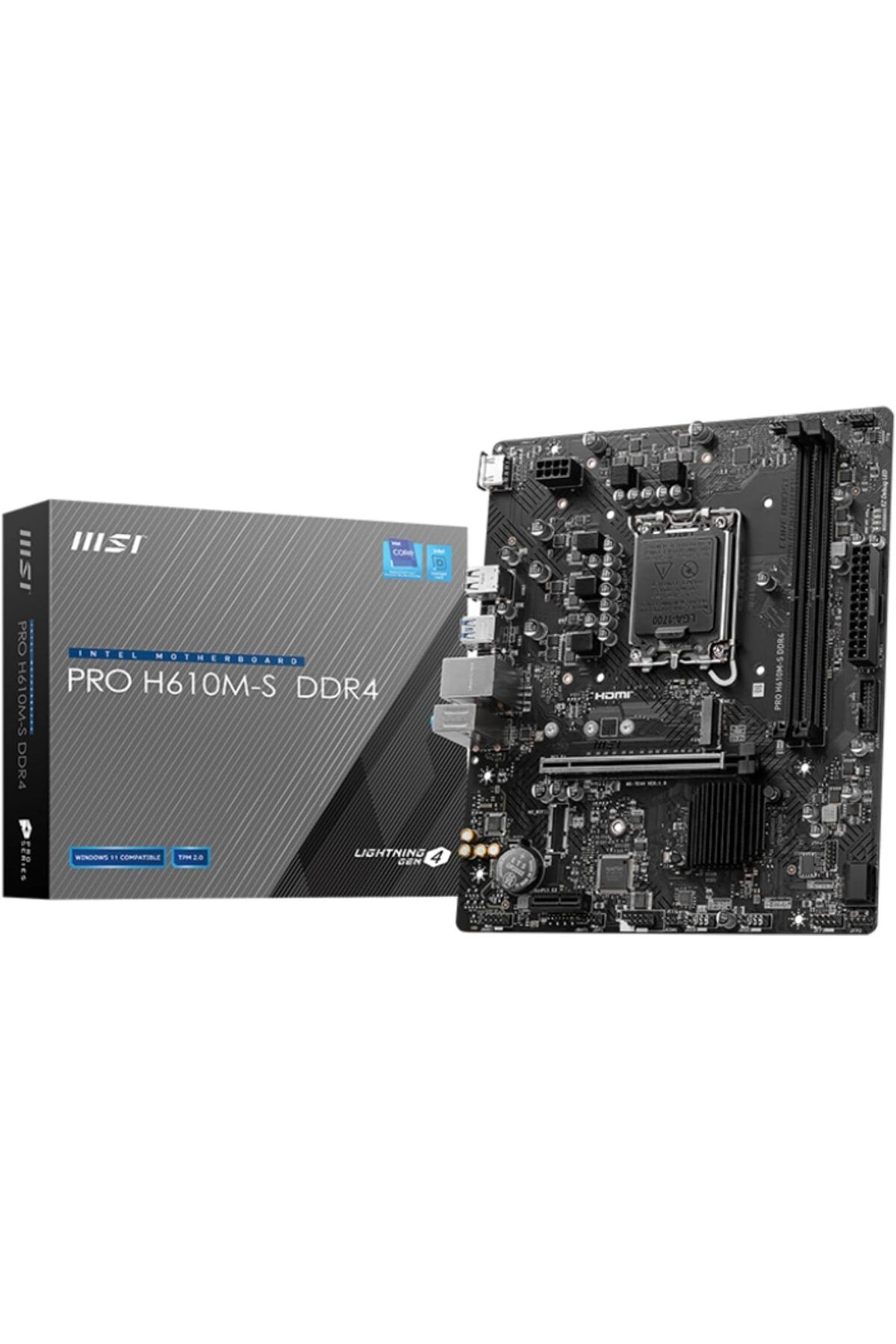 STOREMAX glpzr MB PRO H610M-S DDR4 SOKET 1700 DDR4 3200(OC) HDMI M.2 USB3.2 1x 1G LAN mATX trendybuy 1109110
