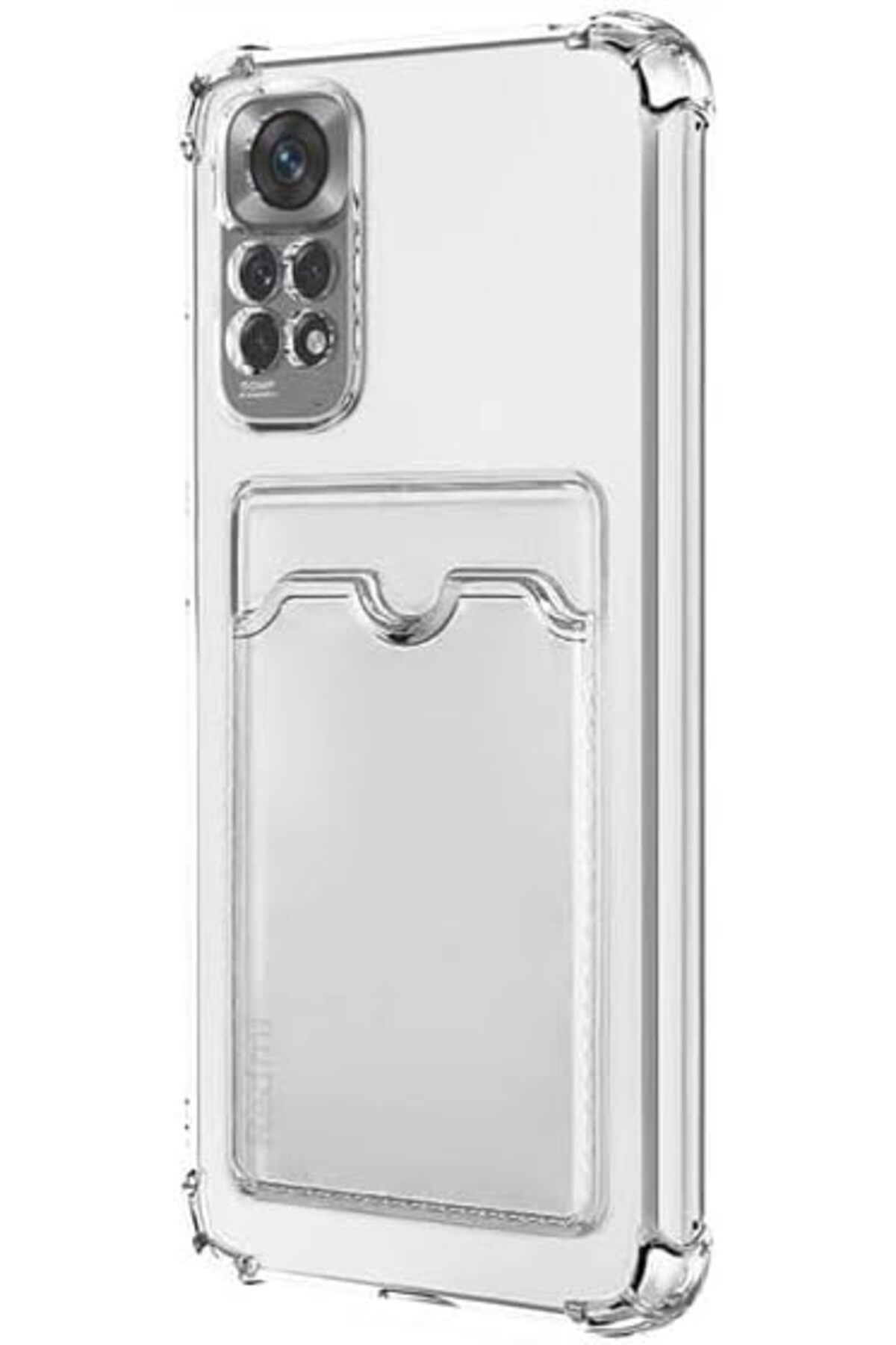 STOREMAX htpshopmx Redmi Note 11 Pro 4G/5G İle Uyumlu Kartlıklı, Darbeye Dayanıklı (Shockproof) Şeffaf