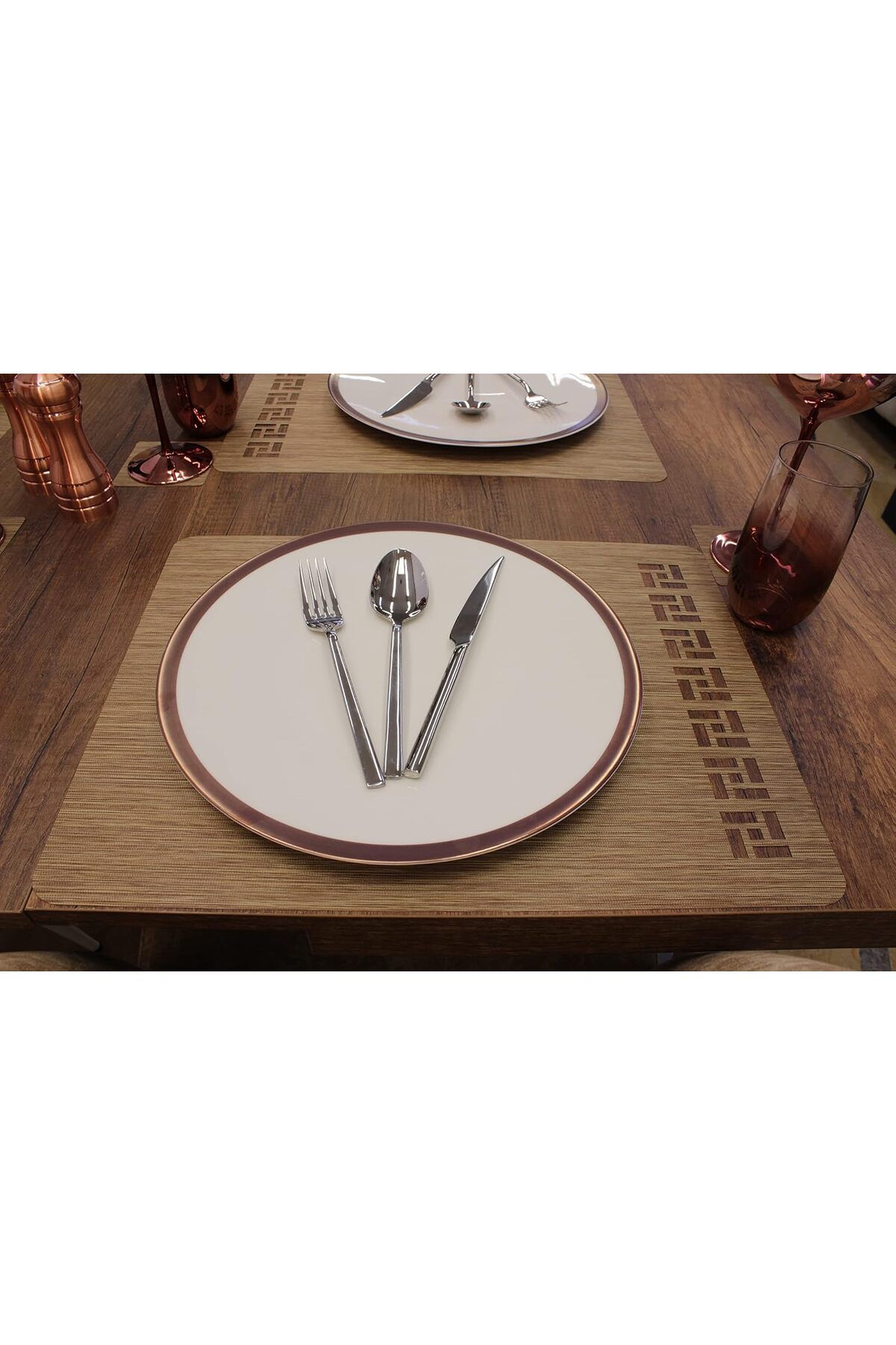 STOREMAX sellbuystore Tangram Bambu Desen Lazer Kesim Amerikan Servis 2 adet 35x45 cm 1053513