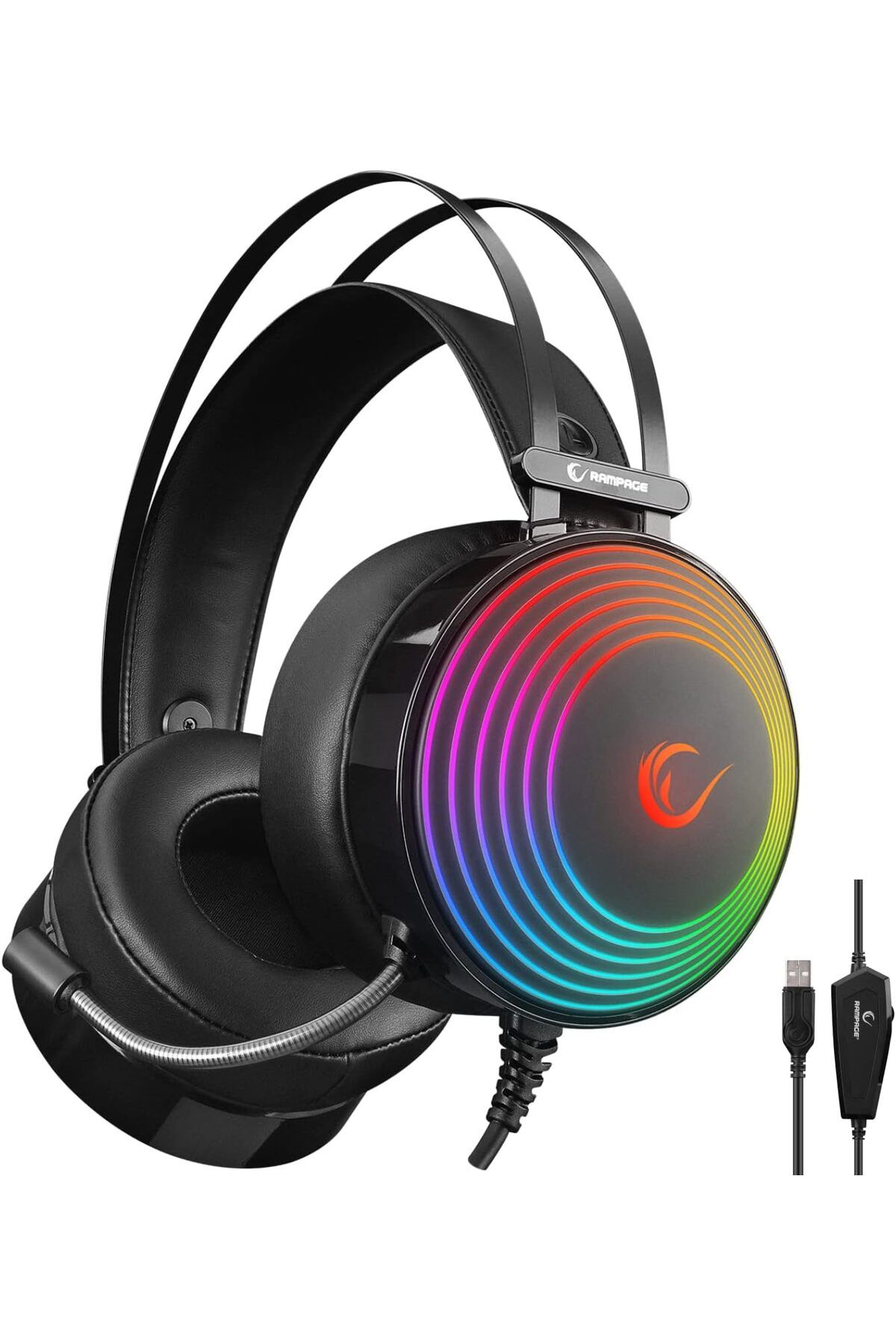 STOREMAX nffashopm RM-K97 HELIX USB 7,1 Version RGB Gaming Mikrofonlu Oyuncu Kulaklığı storestarx 1051353