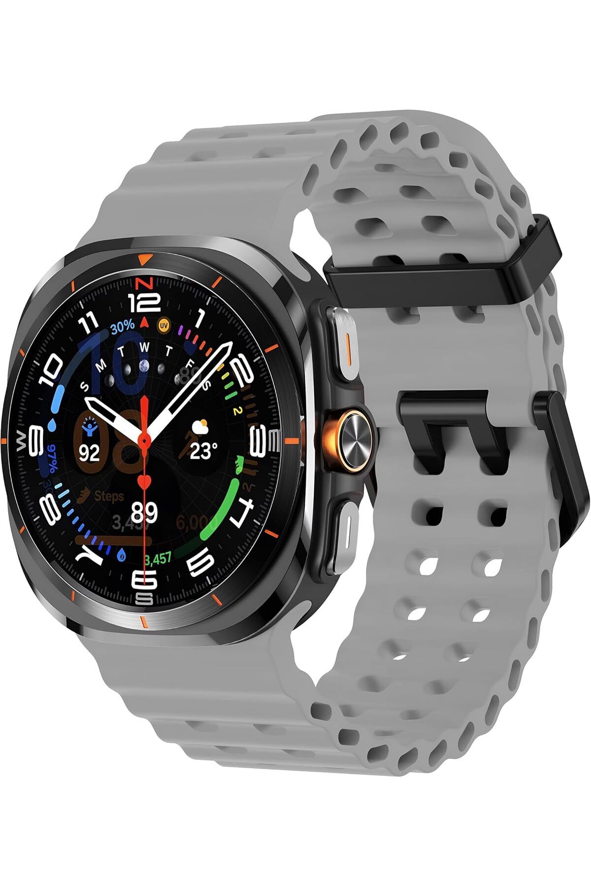 STOREMAX htpshopmx Galaxy Watch Ultra 47mm ile Uyumlu Delikli Model Loop Yumuşak ve Hafif Silikon Kordon st