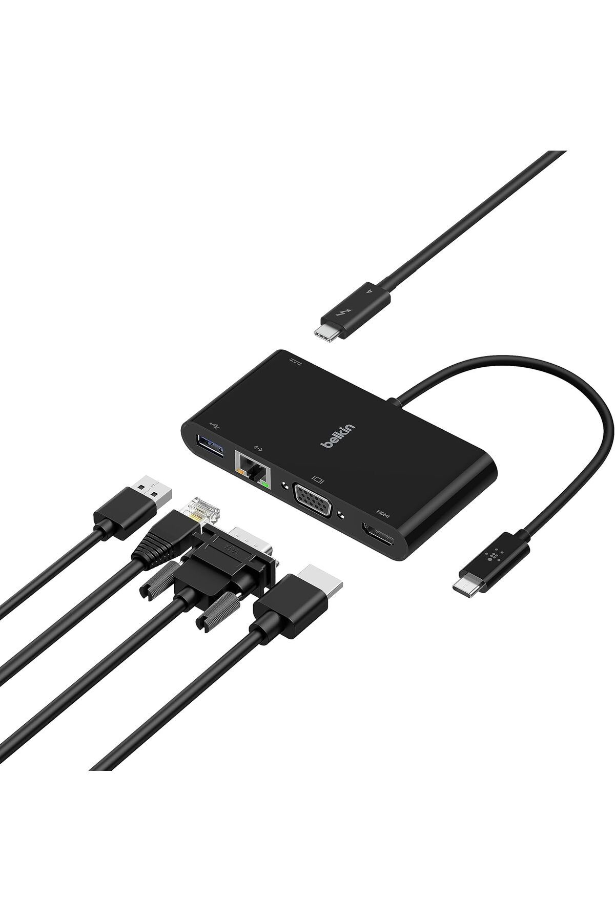 STOREMAX lbstorex USB-C Multimedia Adaptörü (VGA, 4K HDMI, USB 3.0, Ethernet Bağlantı Noktalı USB-C Hub)