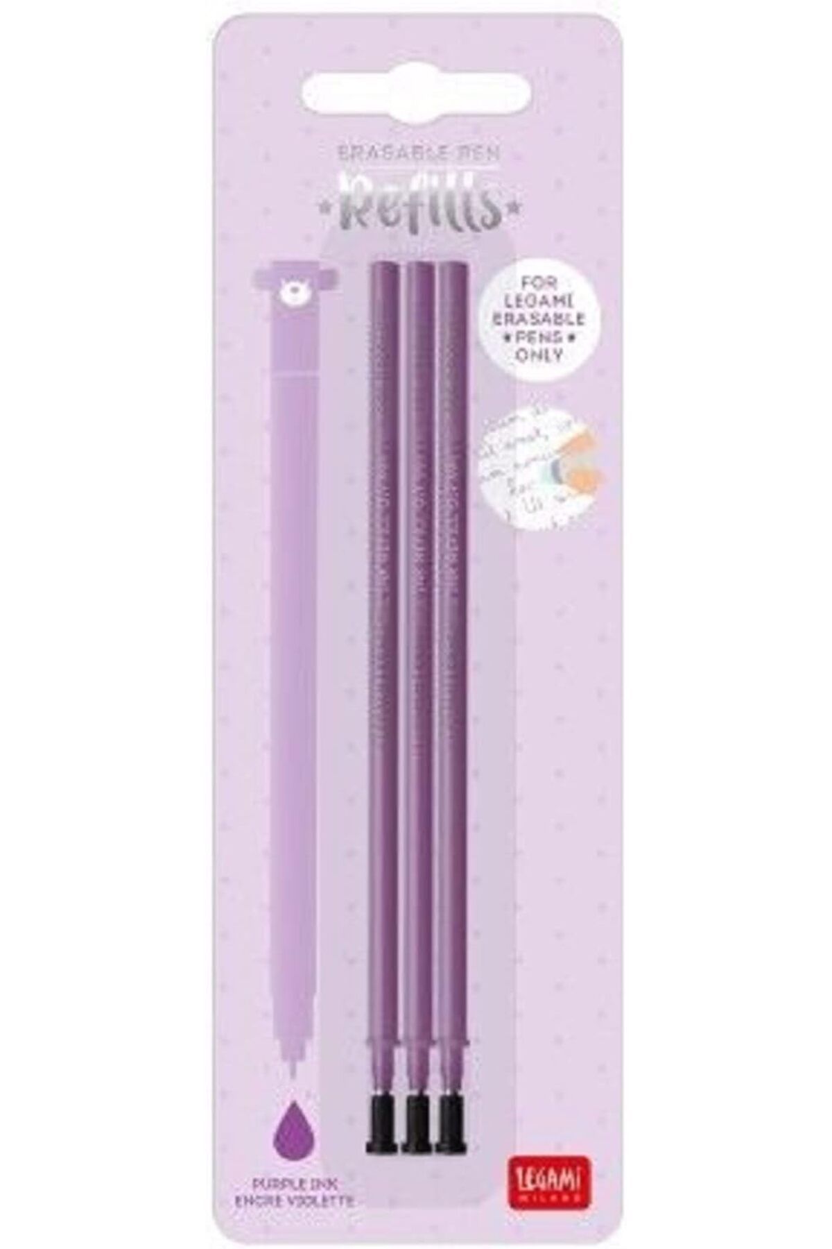STOREMAX cmllashop Kalemler için Silinebilir Jel Kalem Yedekleri - Mor Mürekkep - 3'lü Paket 542093