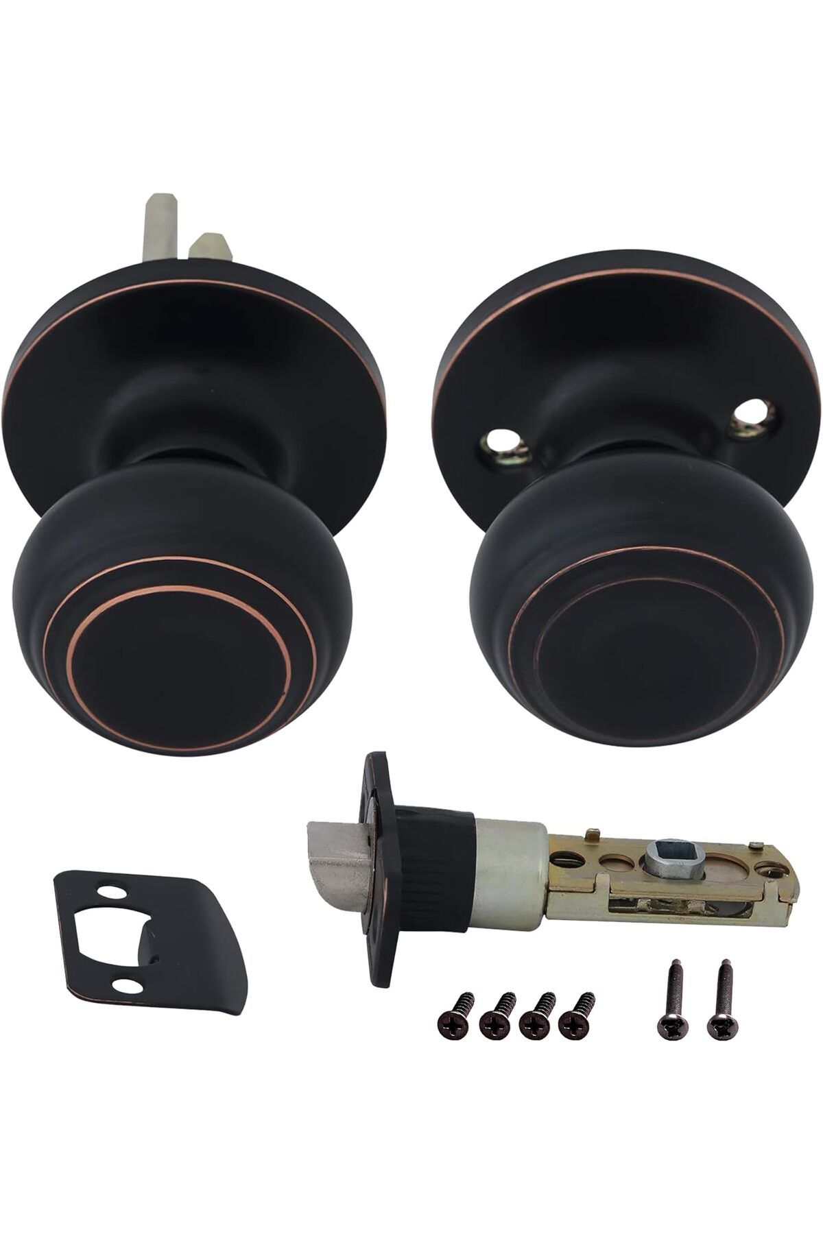 yenibagshop 8101403 Klasik Geçiş Kapı Tokmağı, Yağlı Boya Bronz