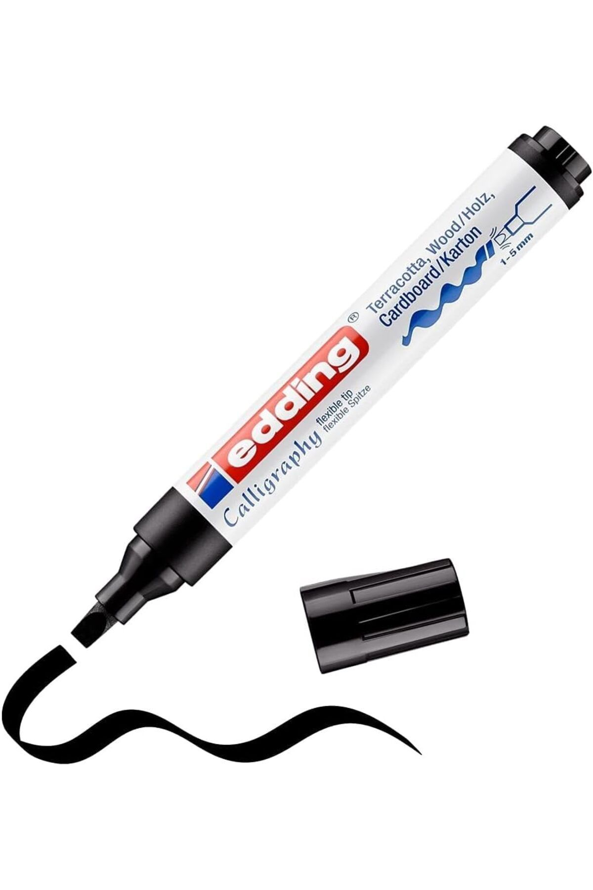 STOREMAX nffashopm 1455 kaligrafi markörü - siyah - 1 kalem - 1-5 mm esnek kaligrafi ucu storestarx 1051353