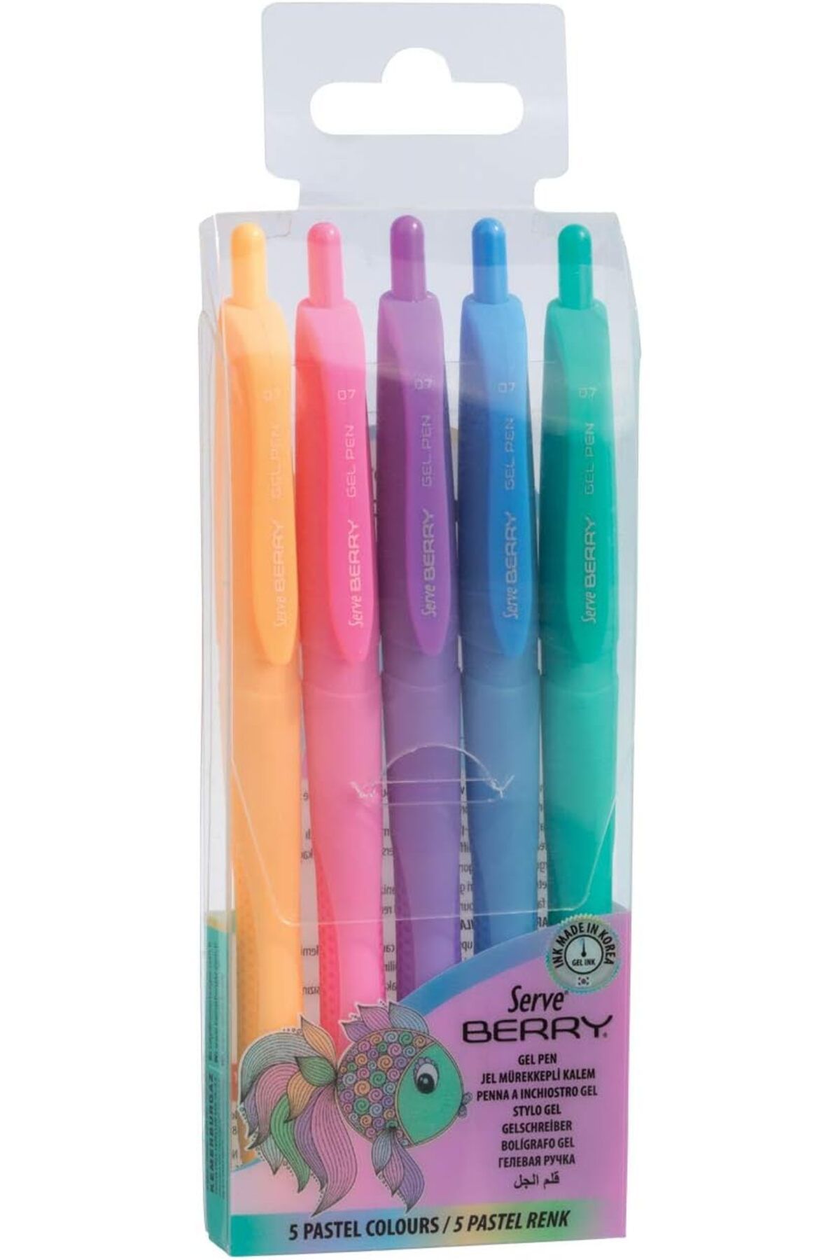 STOREMAX srhtDS Berry Jel Kalem 0.7mm Pastel Karma 5'li Pet Desing 266450