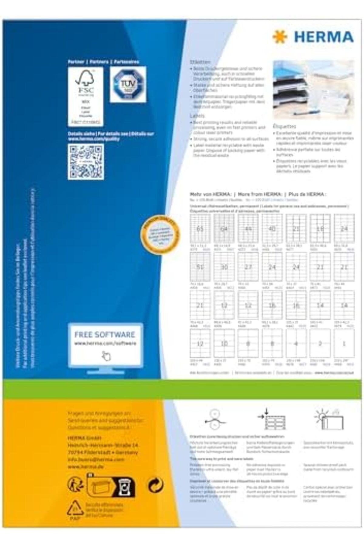 STOREMAX-Lvnmblya 4270 Universal Label Din A4 Small 38.1 X 21.2 Mm, 100 Sheets, Paper, Matte Self-Made 2
