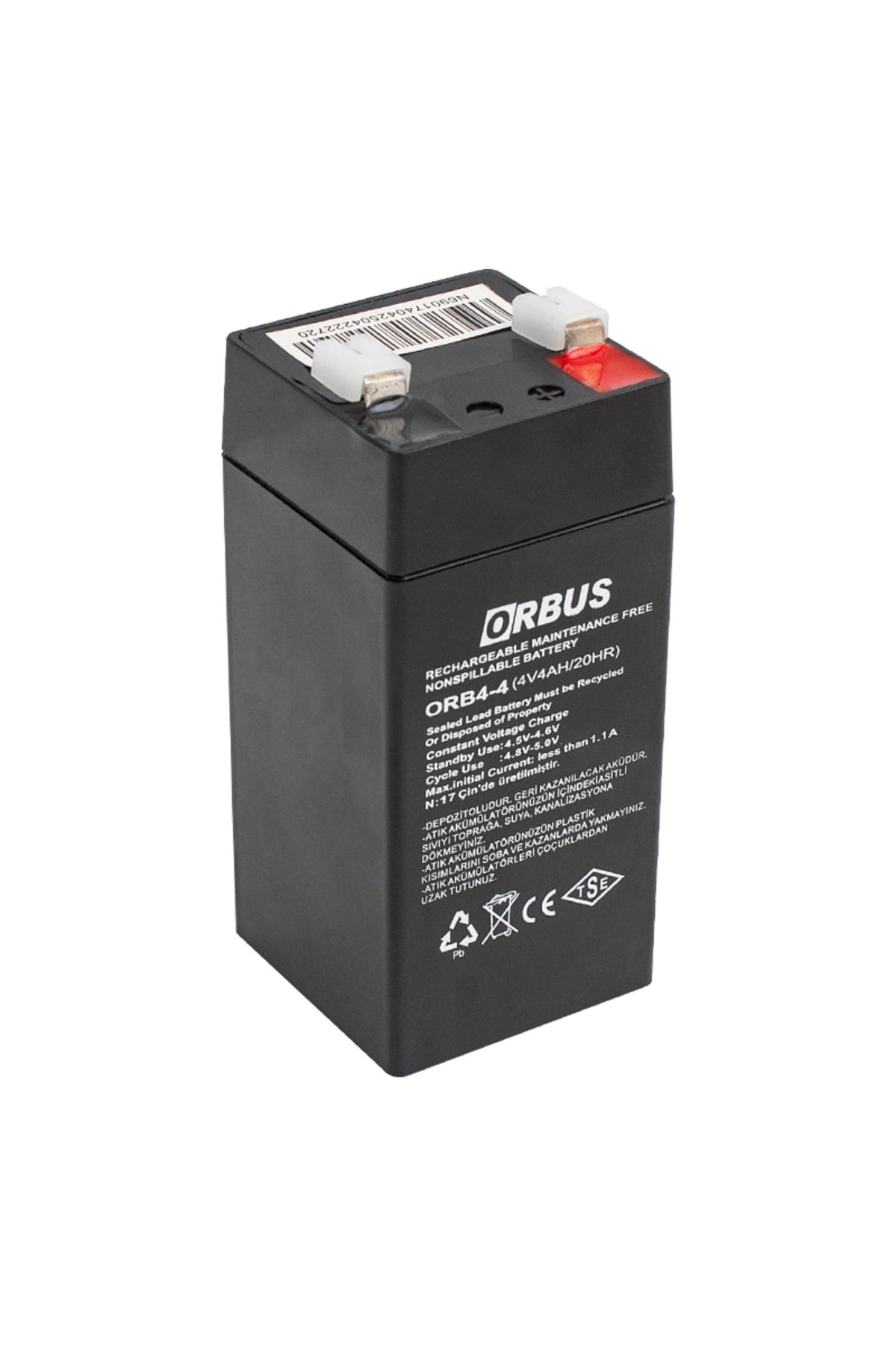Narnuga ORB4-4 4 VOLT - 4 AMPER DİK AKÜ (45 X 45 X 100 MM) (4767) - MCT2147-3964