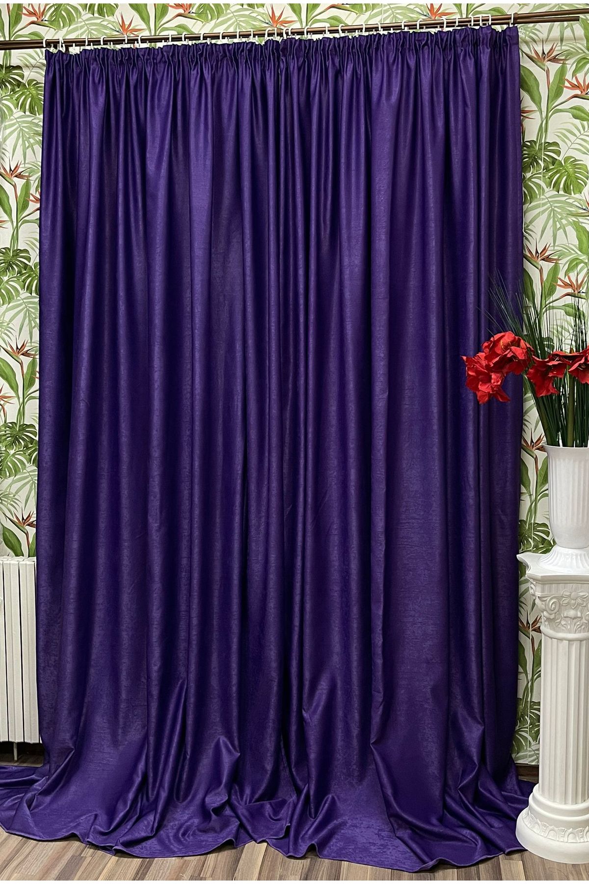 Liz Line Set Doua Draperii So, Violette, Colectia "monocrom'' By Liz Line, 2x300x245cm, Cu Rejansa - 300 x 245