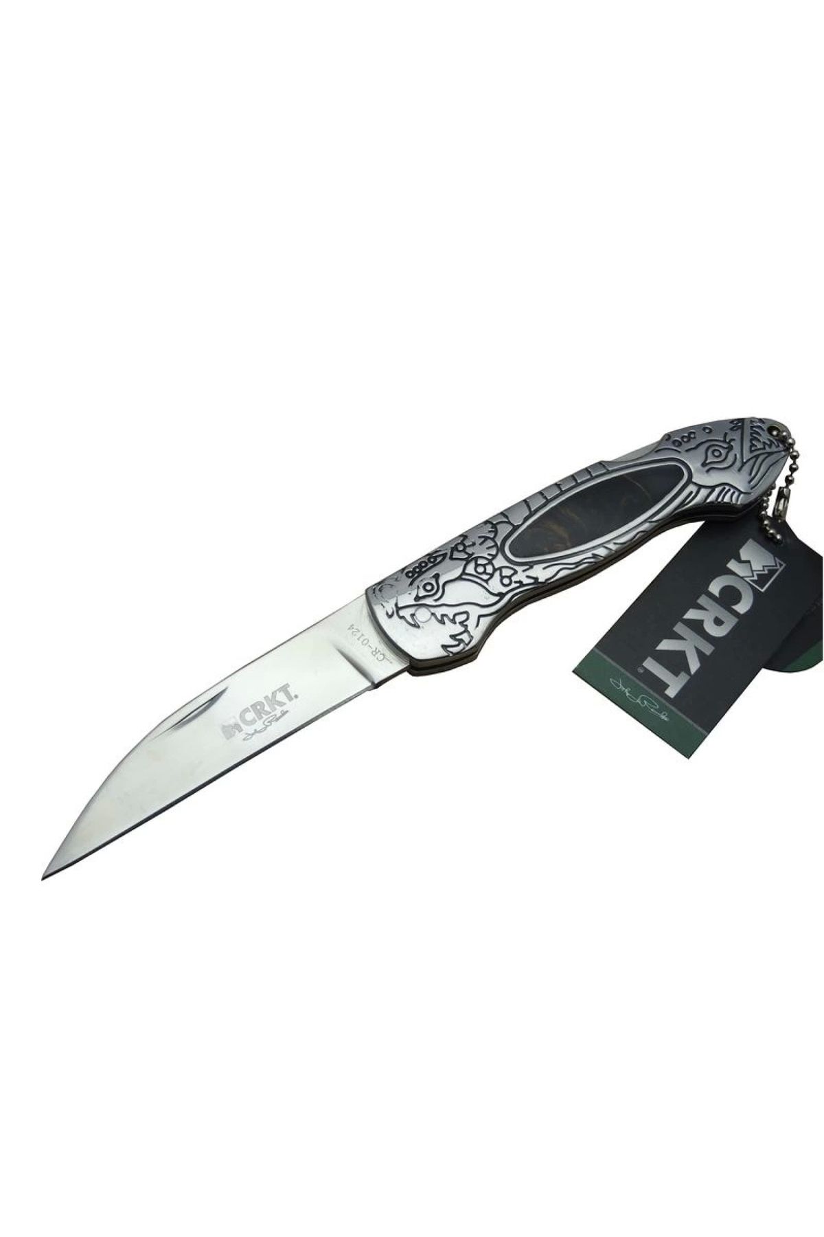 Marsilyan CRKT CR 0124 Kamp Çakı 20 cm - Metal Desenli Sap, Kılıflı, Kutulu