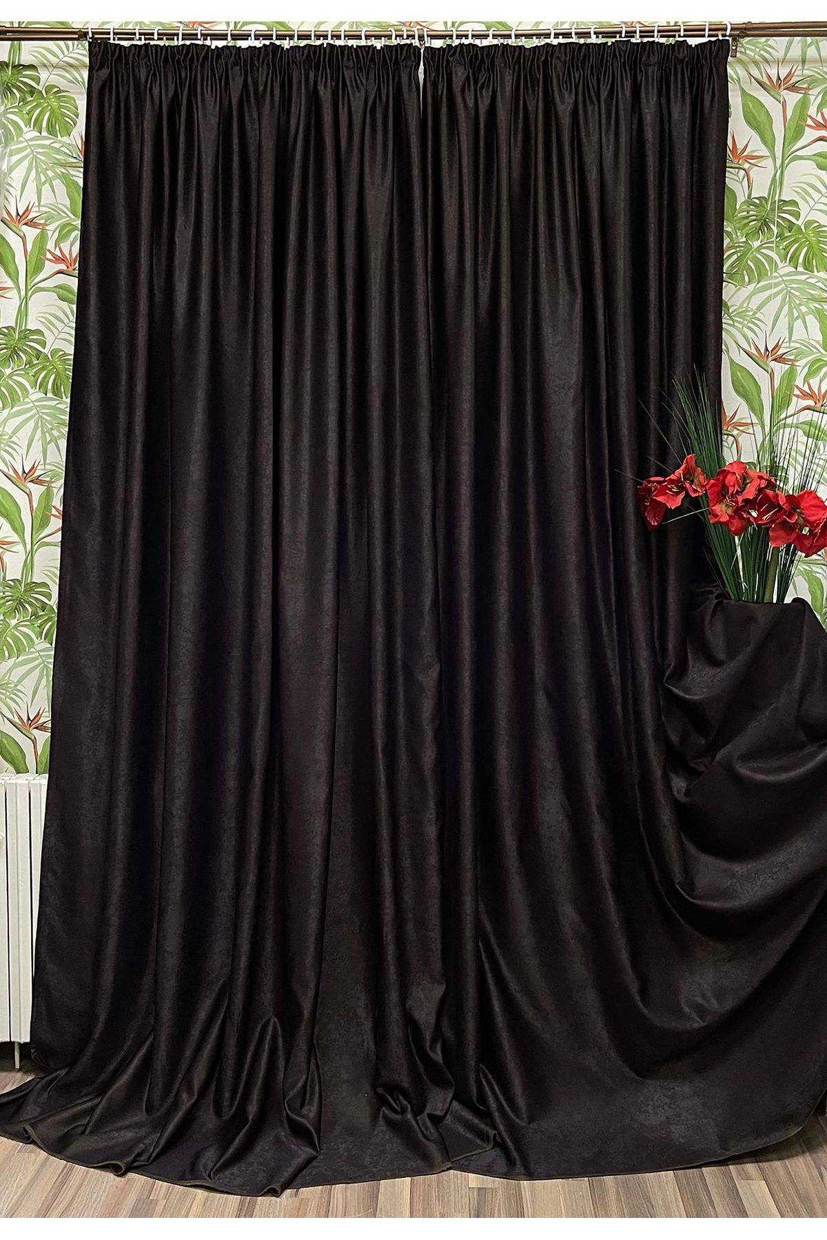 Liz Line Set Doua Draperii So, Wenge, Colectia "monocrom'' By Liz Line, 2x250x245cm, Cu Rejansa - 250 x 245