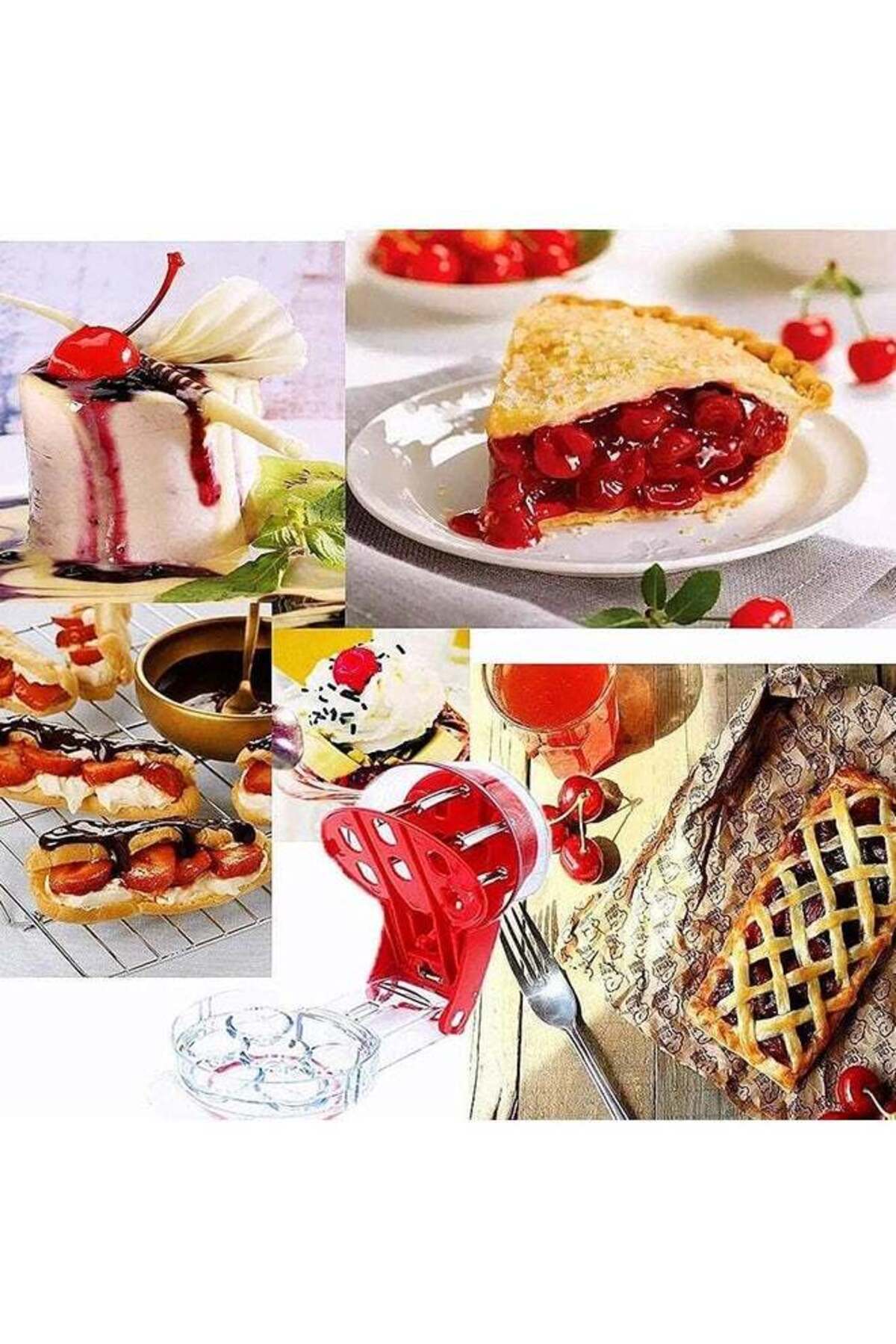 COOYA-Cherry Pitter, With Stainless Steel Rod, For Removing Pits, For Processing Cherry and Olive Kernels 5
