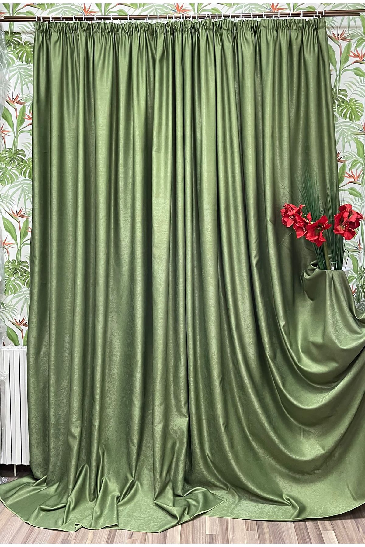 Liz Line Set Doua Draperii So, Evergreen, Colectia "monocrom'' By Liz Line, 2x250x245cm, Cu Rejansa - 250 x 245