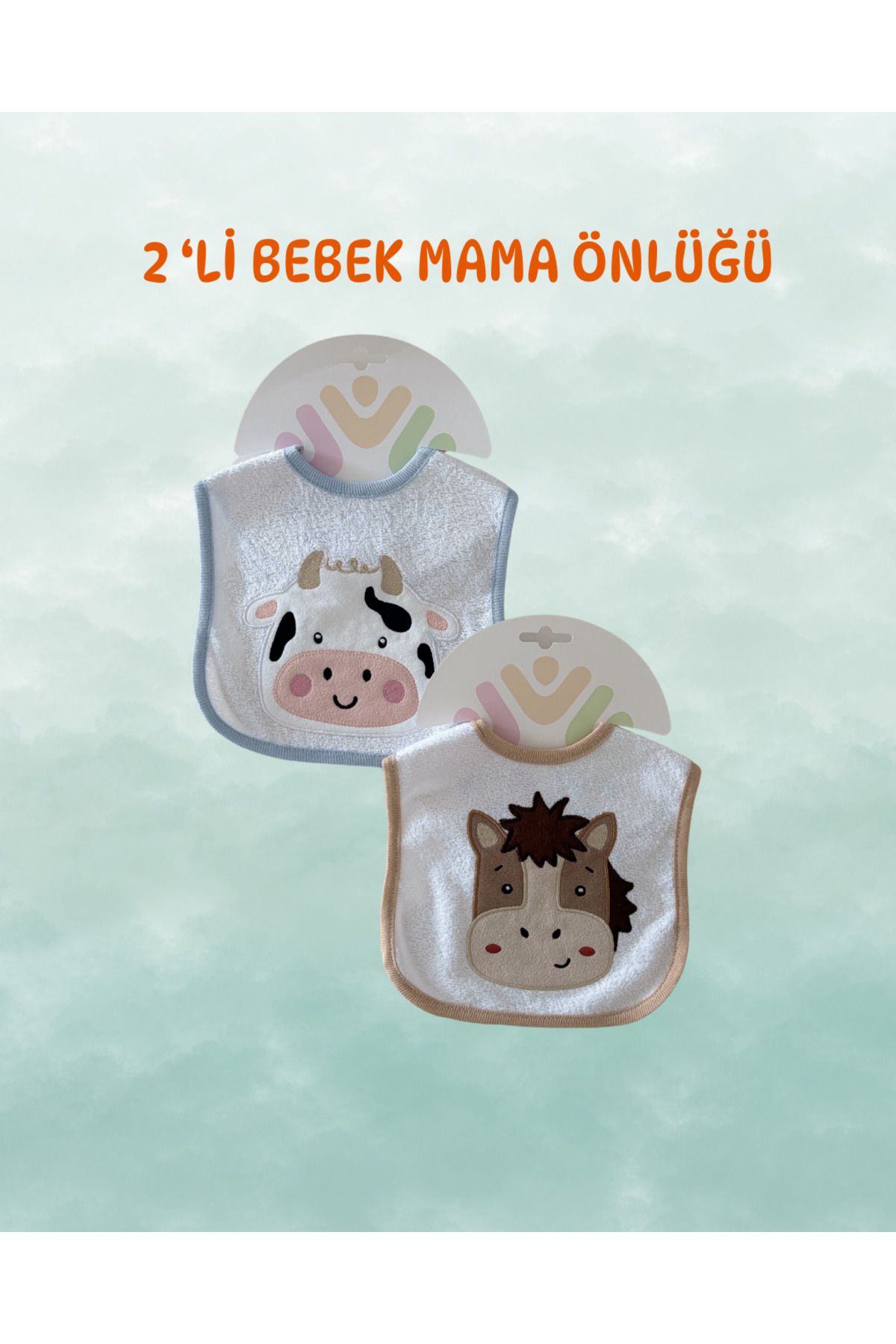 Home 2'li Bebek Set Mama ve Aktivite Önlüğü Unisex,Sıvı Geçirmez ,Standart Beden
