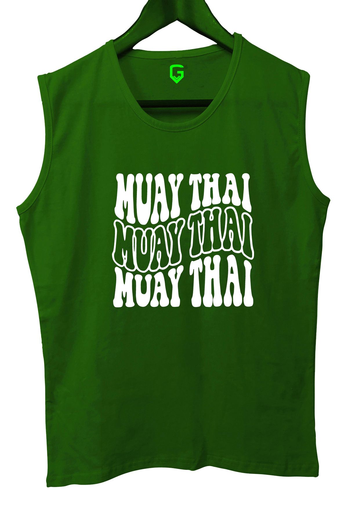 TOP GLORY Muay Thai Wave Baskılı Kolsuz Sporcu T-shirt Tank Top Sporcu Fitness Atlet