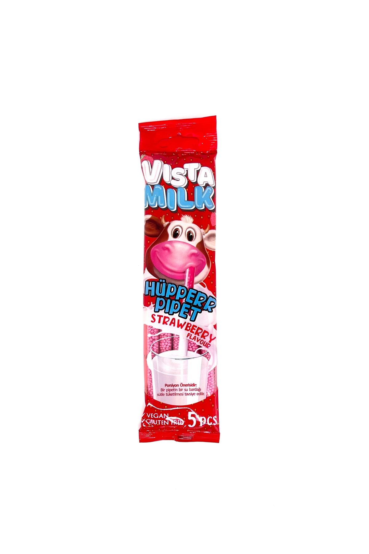 Vista Milk Çilekli Hüpperr Pipet 5'li