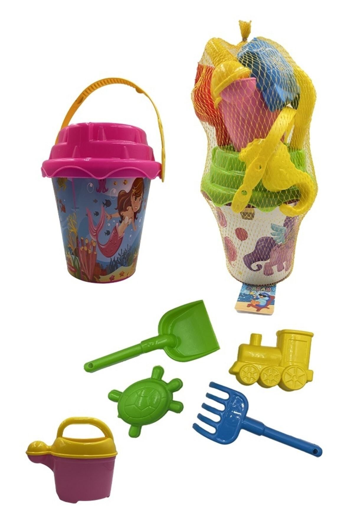 Mhm Collections 6525 Kız Modeli 19 cm Aksesuarlı Deniz - Plaj Kum Kovası Oyun Seti 1 Adet