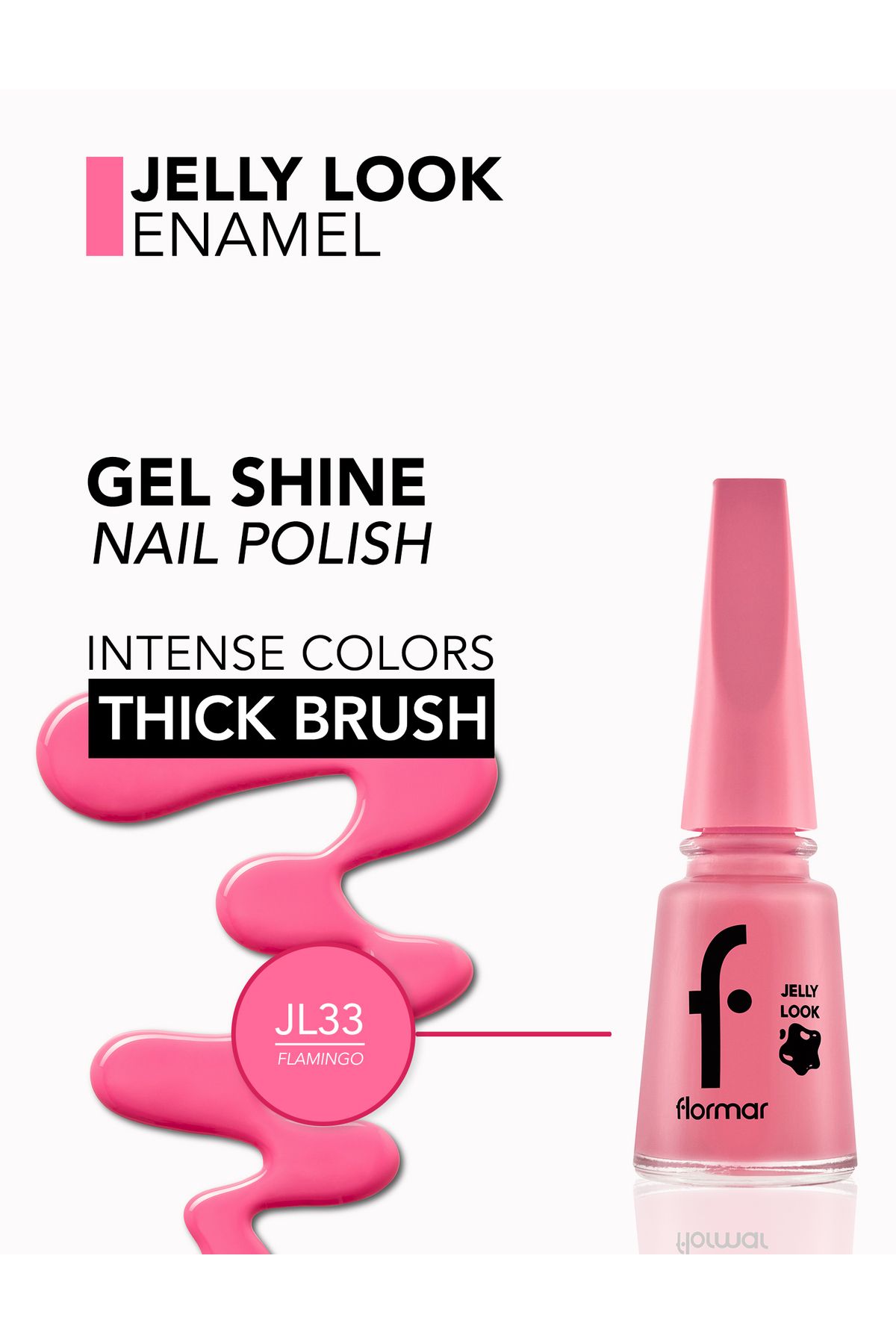 Flormar-Flormar Jelly Look Nail Enamel JL33 Flamingo 4
