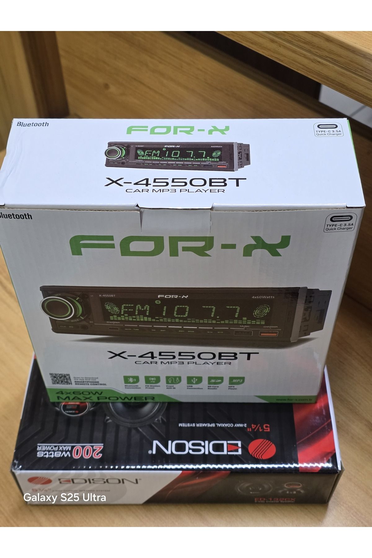 For-X X-4550 BT OTO TEYİBİ VE EDİSON 13 CM 200 WATT HOPARLÖR