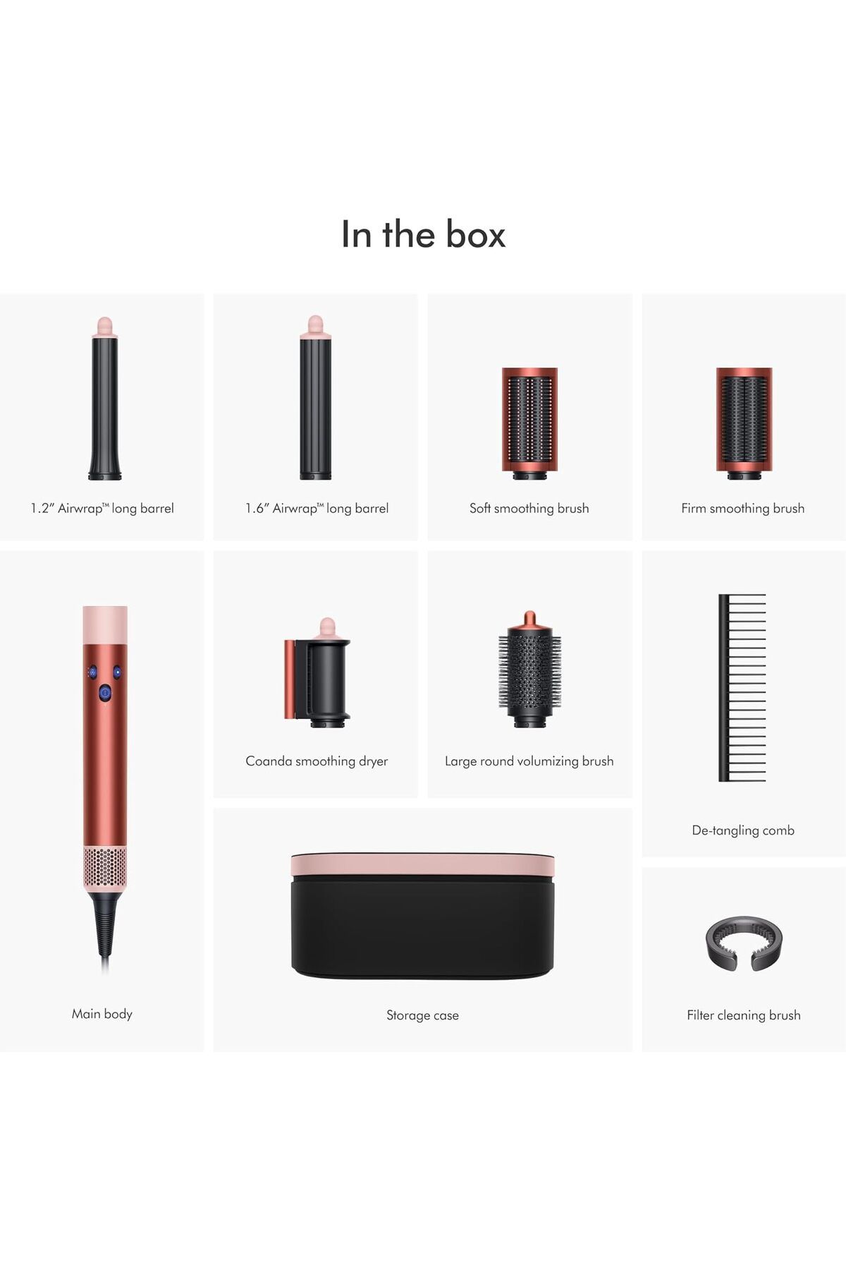DYSON-Special Edition Airwrap Complete Long Multi-Styler in Strawberry Bronze and Blush Pink with De 9
