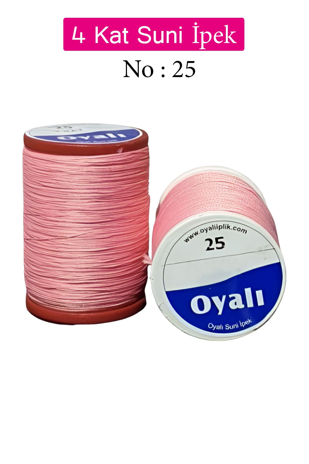 Royaleks Oyalı 4 Kat Suni İpek İplik İğne Oyası Boncuk İpi Tığ Oyası No:25