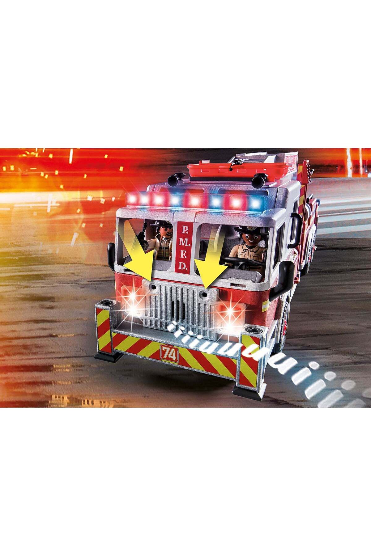 Playmobil-City Action - Fire truck with ladder and cannon 5