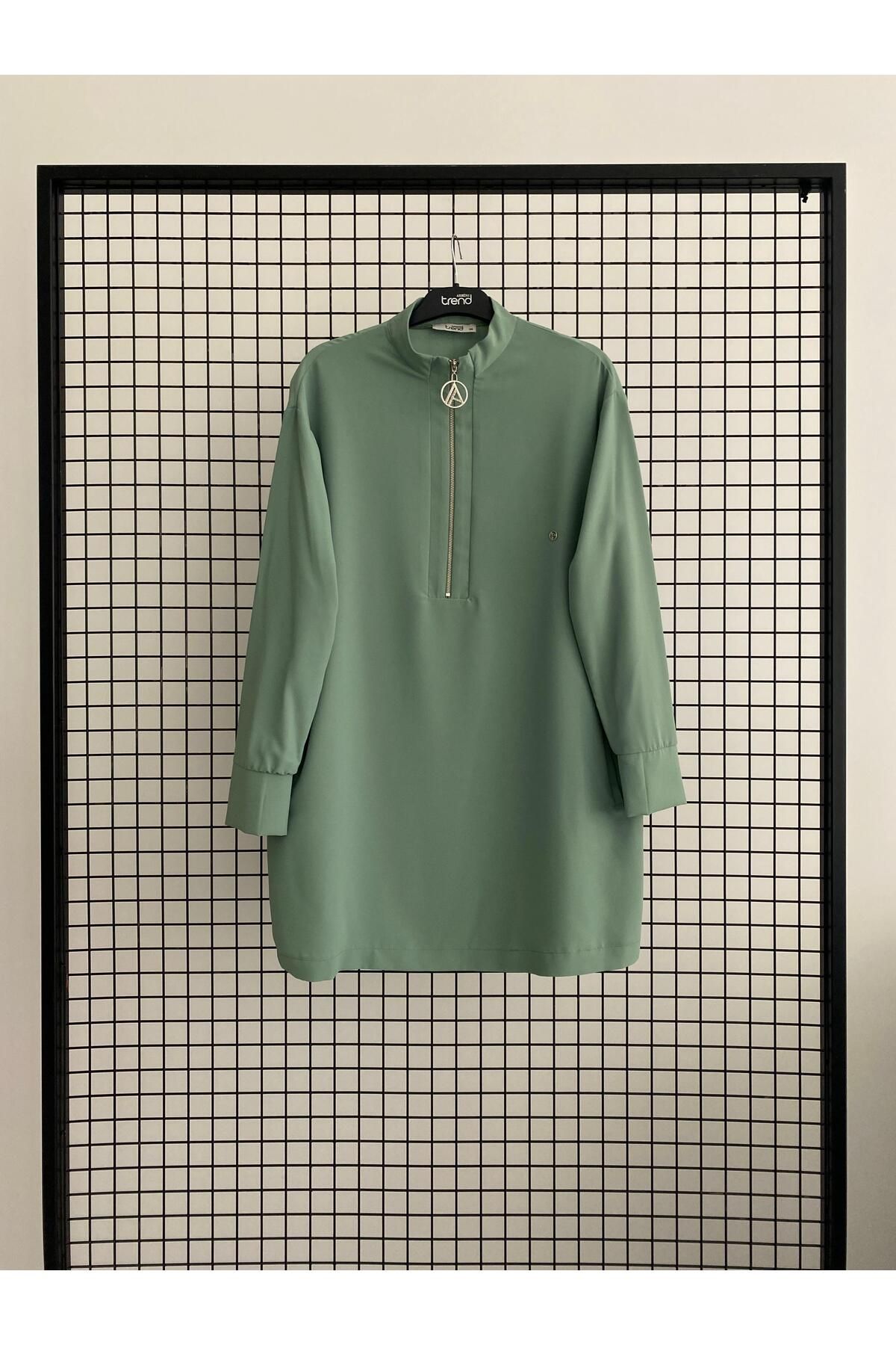 Armine TREND Fermuarlı Dik Yaka Tunik
