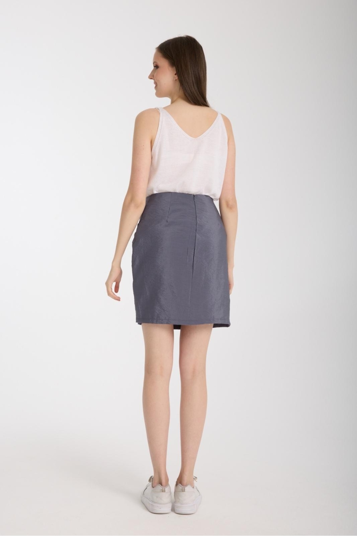Su Moda-Women's Clothing Skirt Stylish Above Knee Design Wrinkle Free Fabric 5736 6