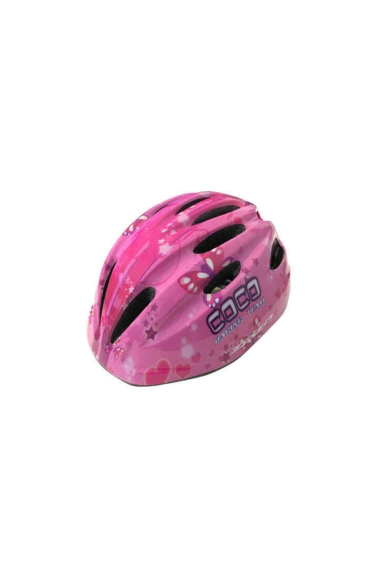 Mhm Collections Pembe Desenli Çocuk Bisiklet Kaskı