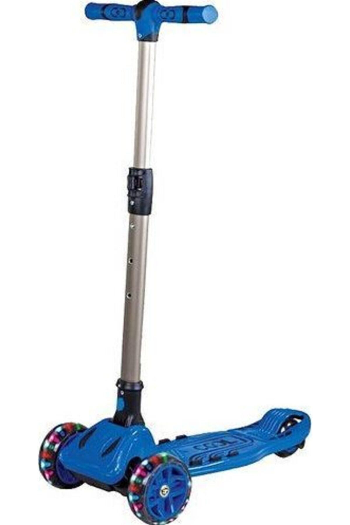 Mhm Collections Mavi Cool Wheels Maxi Led Işıklı 3 Tekerlekli Yükseklik Ayarlı Scooter 50kg