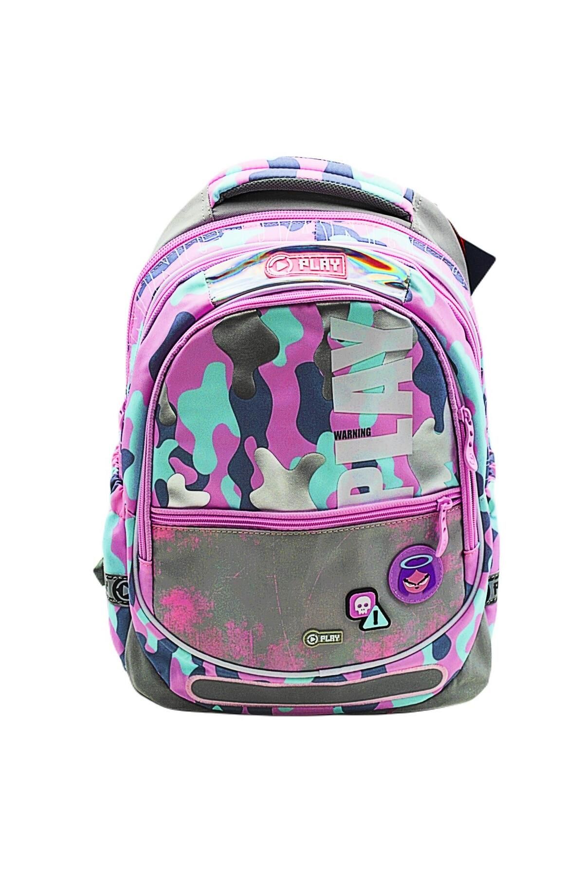 Sentor Maxx Military Girl 4 Bölmeli Okul Sırt Çantası Pembe (161637)