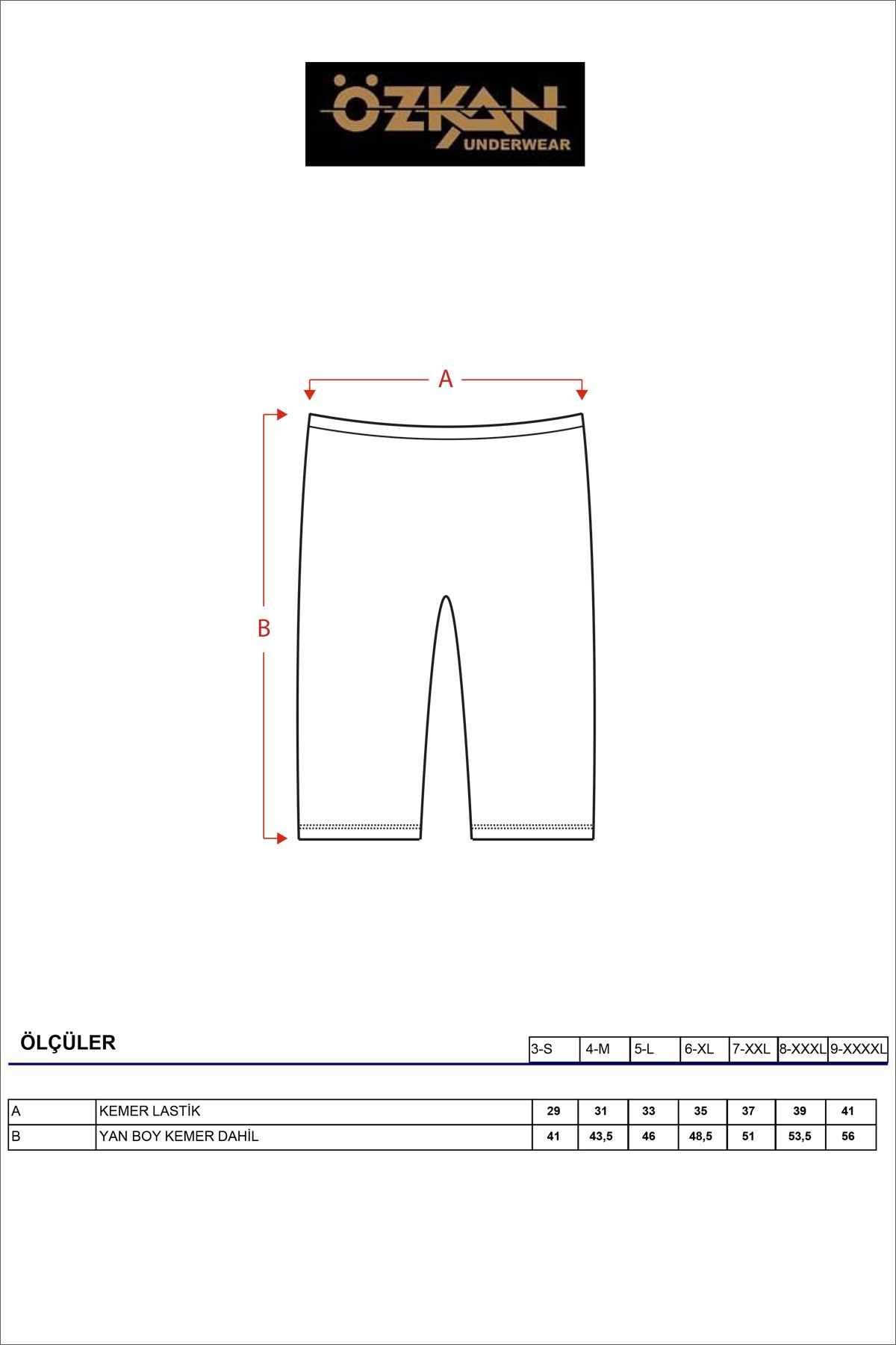 ÖZKAN underwear-Özkan 0413 Țesătură pentru femei, 95% bumbac, lycra, jerseu simplu, elastic, confortabil, moale, recoltare peste genunchi. 5