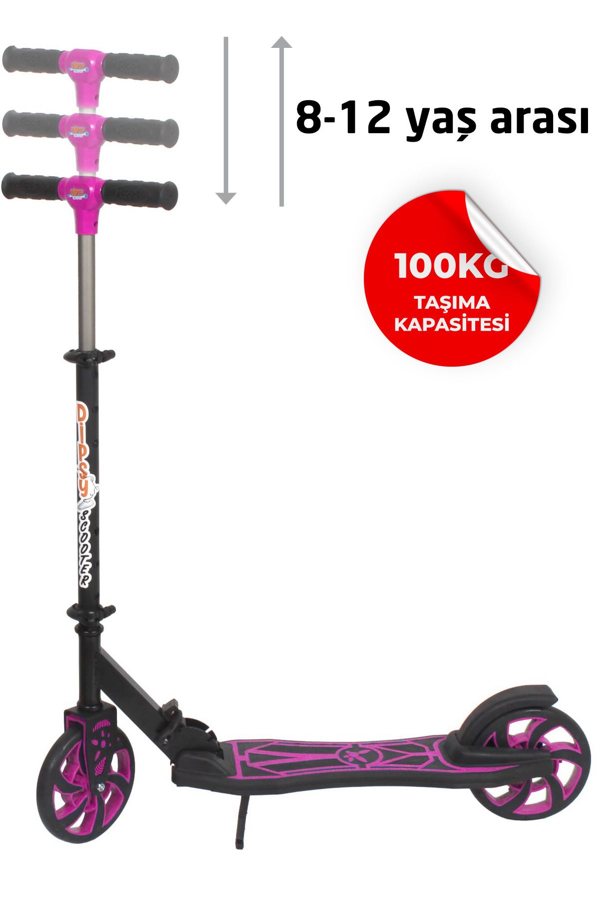 Mhm Collections Tekerlekli Katlanabilir +12 Yaş Üzeri Max 100 kg Taşıma Kapasite Frenli 9-12 yaşScooter