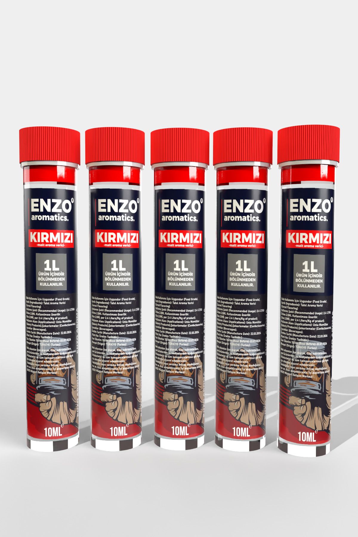 ENZO Kırmızı Malt Aroması Hazır Karışım 10ml X 5 Adet