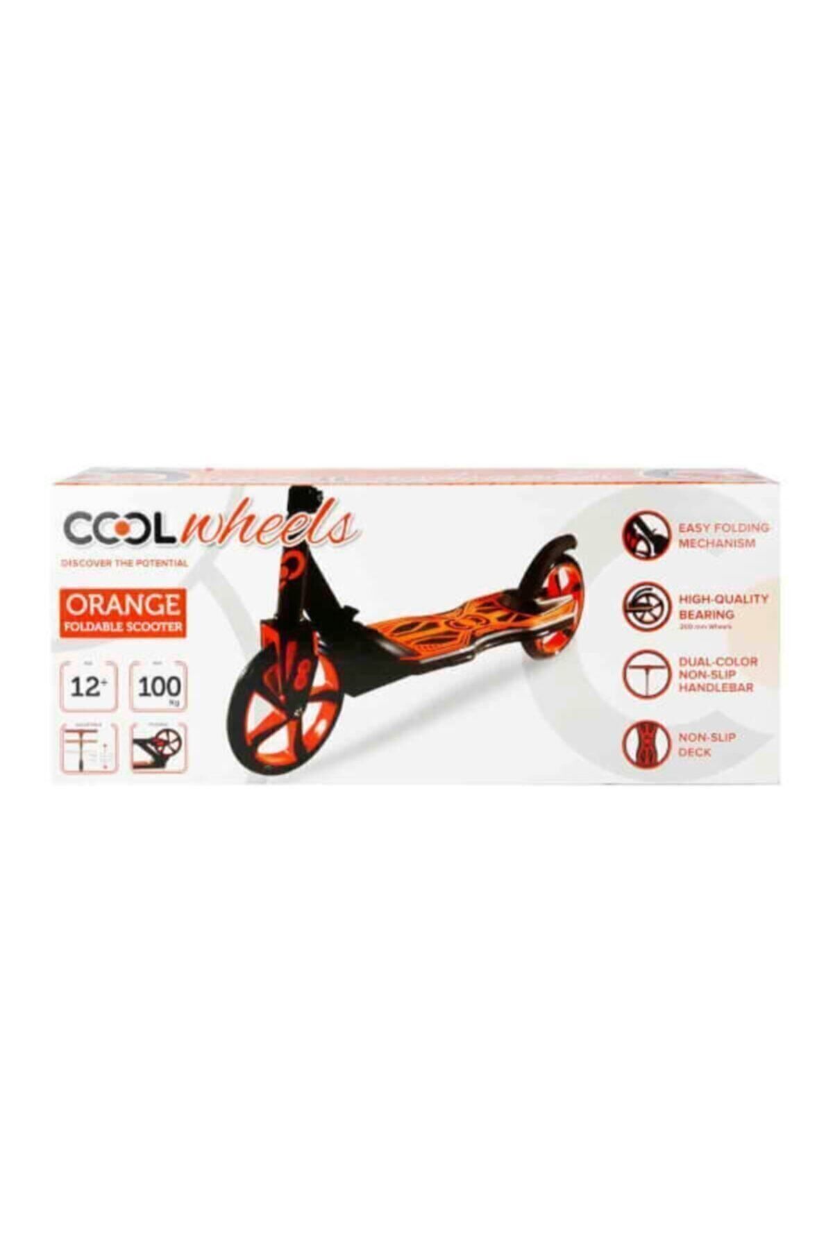 Mhm Collections Katlamalı 2 Tekerlekli Dev Teker Scooter (+12 Yaş) Tekerlek Çapı 20cm Turuncu