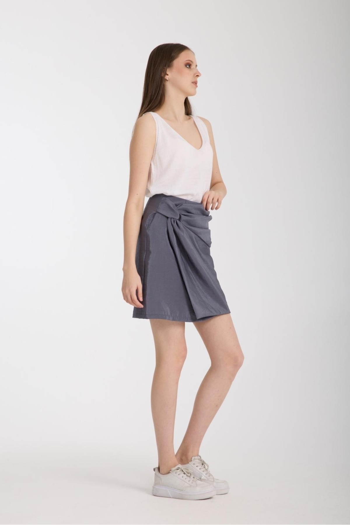 Su Moda-Women's Clothing Skirt Stylish Above Knee Design Wrinkle Free Fabric 5736 4