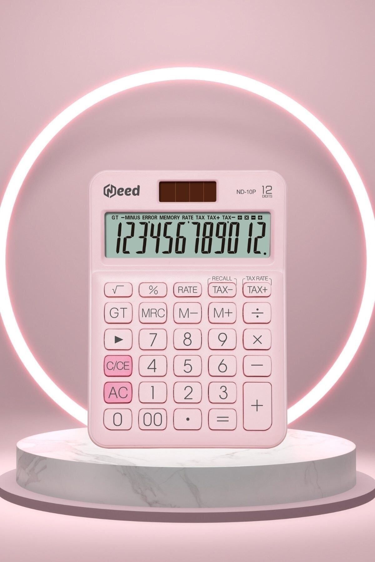 Techno Stock Nd-10p Pastel Pembe Hesap Makinesi