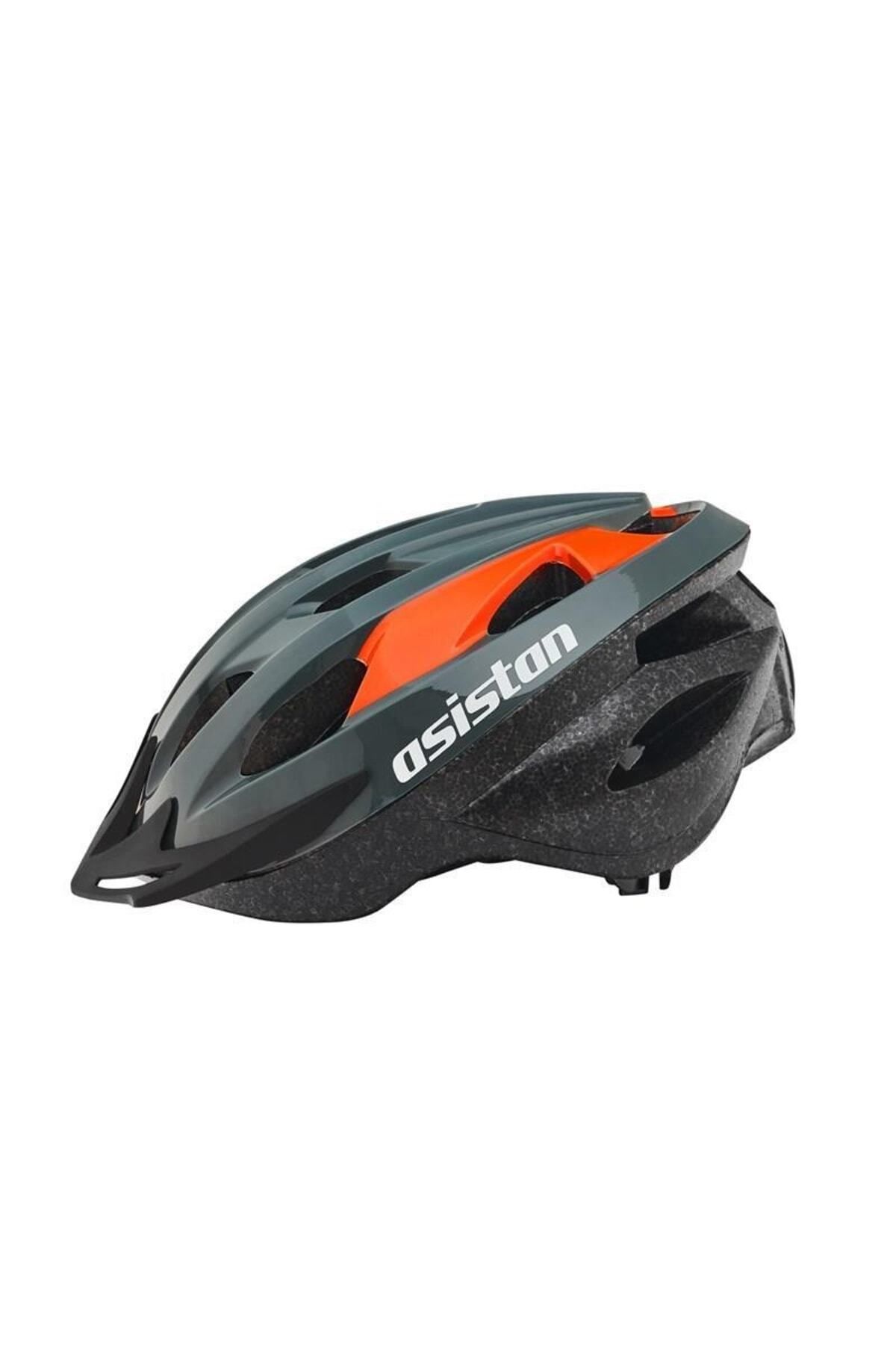 Mhm Collections Cape H70 Çok Amaçlı Kask Yetişkin Scooter Bisiklet Kaskı Medium Gri Turuncu