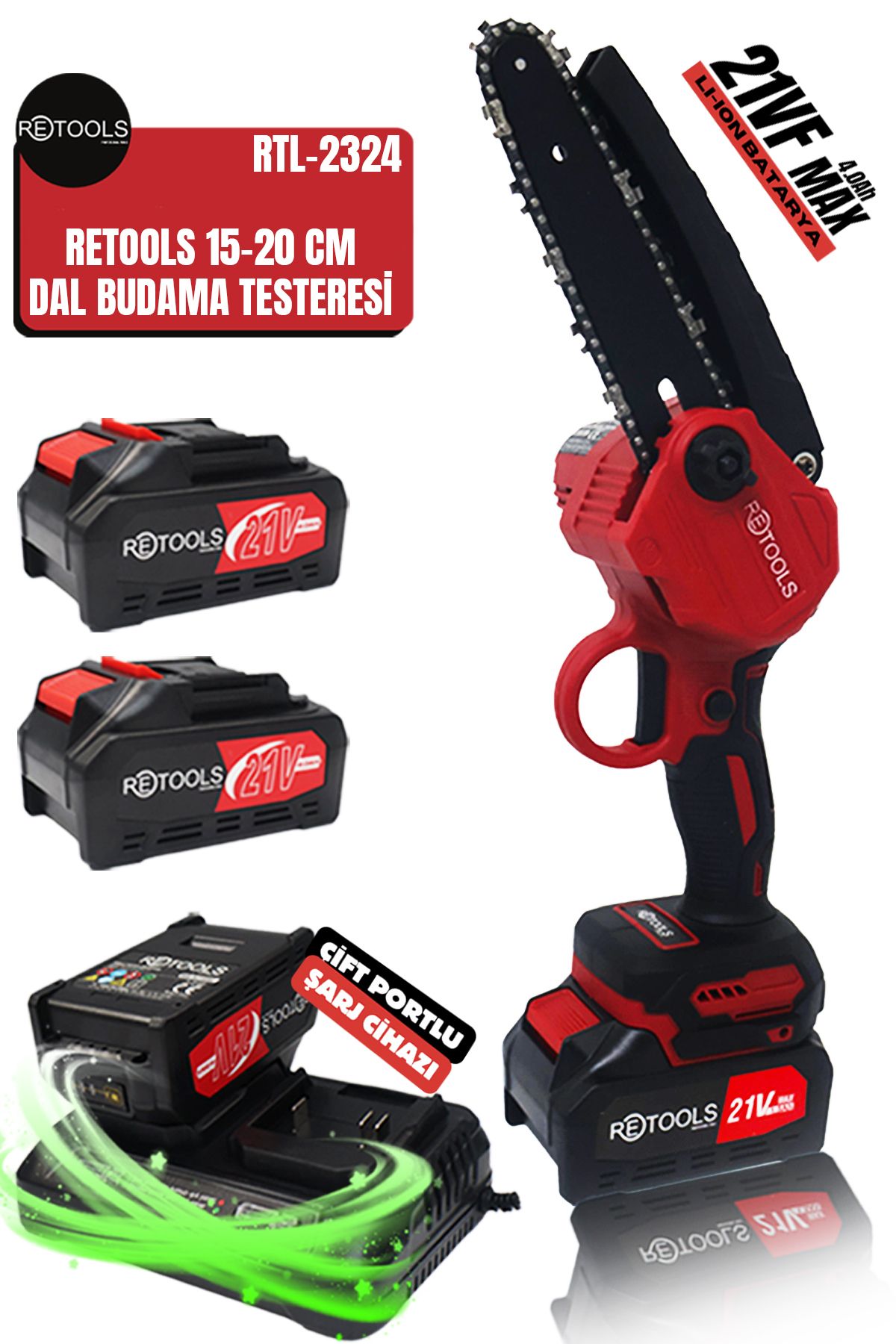 RETOOLS KIRMIZI KABARTMALI DAL BUDAMA TESTERESİ