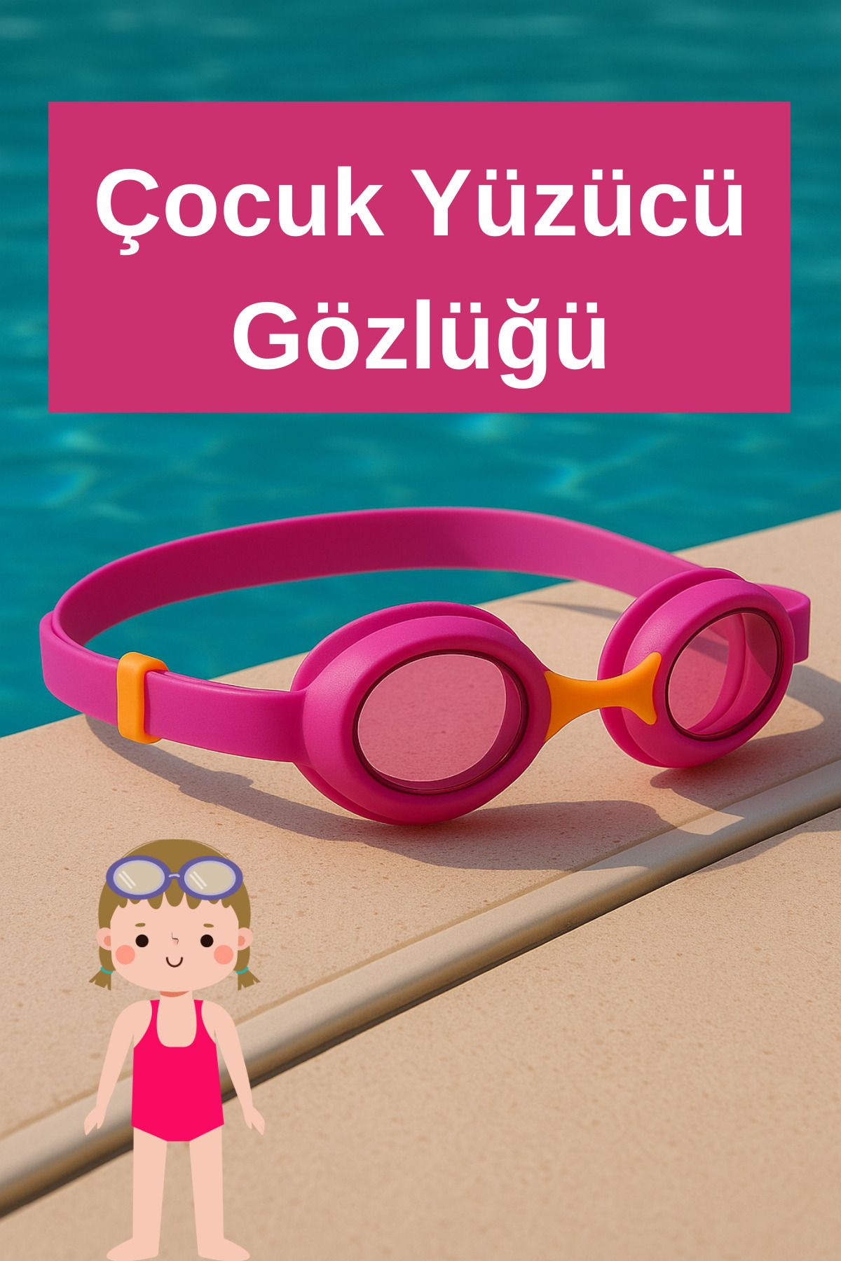 EpiRelax Çocuk Yüzme Gözlüğü Ayarlanabilir - Canlı Renkler, Net Görüş - Buğu Yapmaz