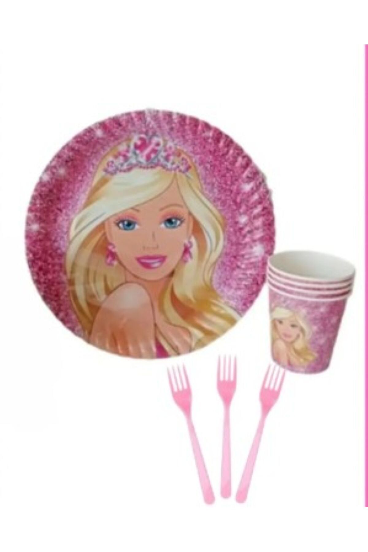 PartAntalya Set De Petrecere Pentru 8 Persoane, Farfurie, Ceașcă, Set De 8 Farfurii Din Carton, Ceașcă, Furculiță - All Ages